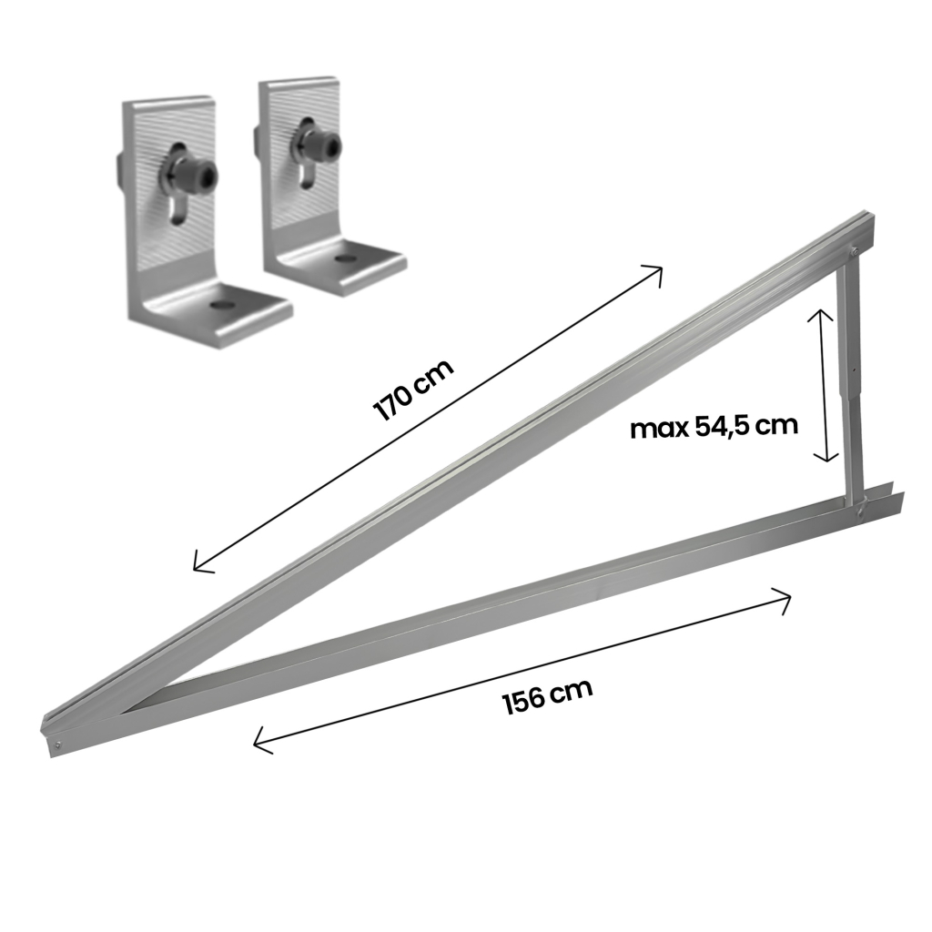 Structure de montage pour panneaux solaires — Aluminium (11387)
