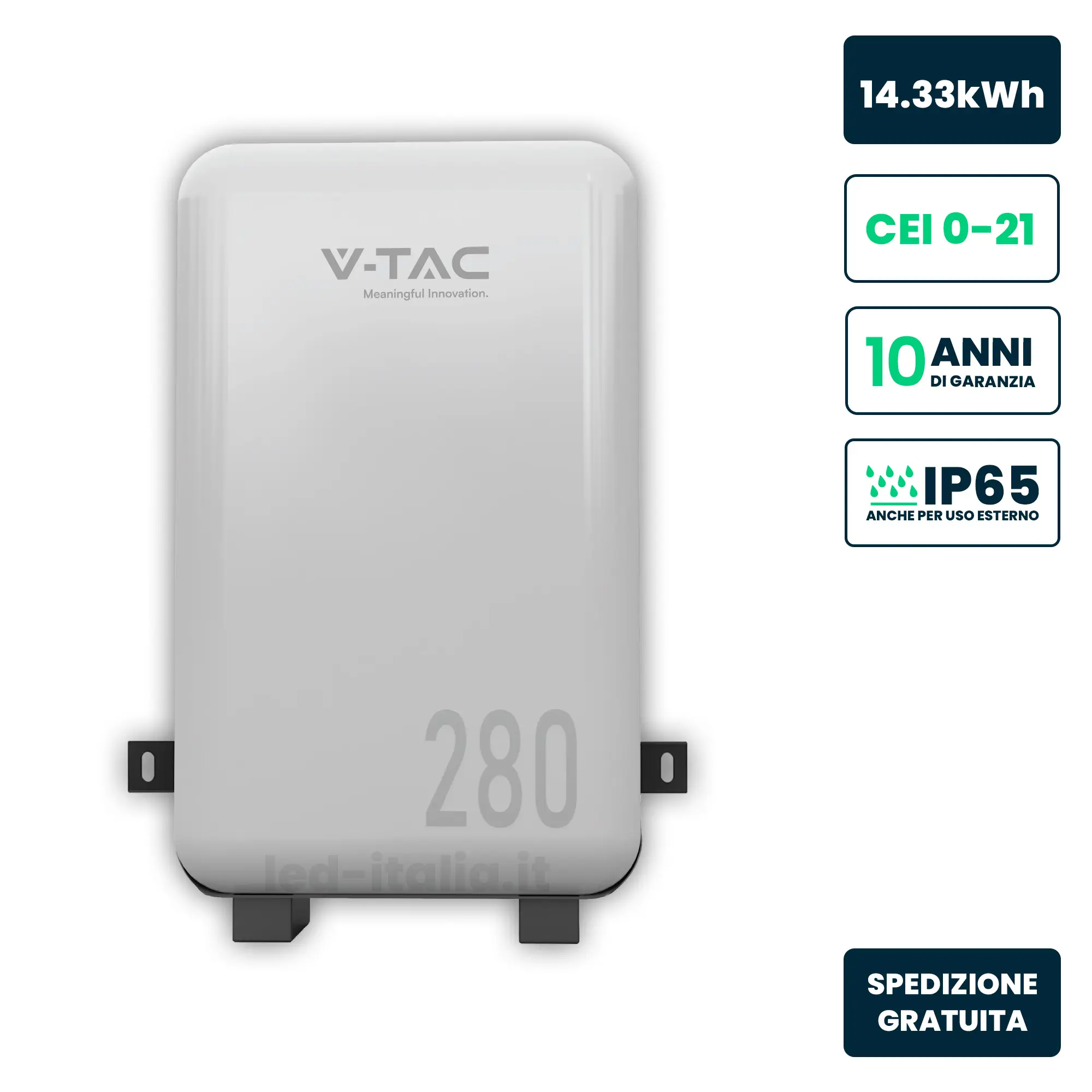Batterie de stockage solaire 14,33 kWh — V-TAC