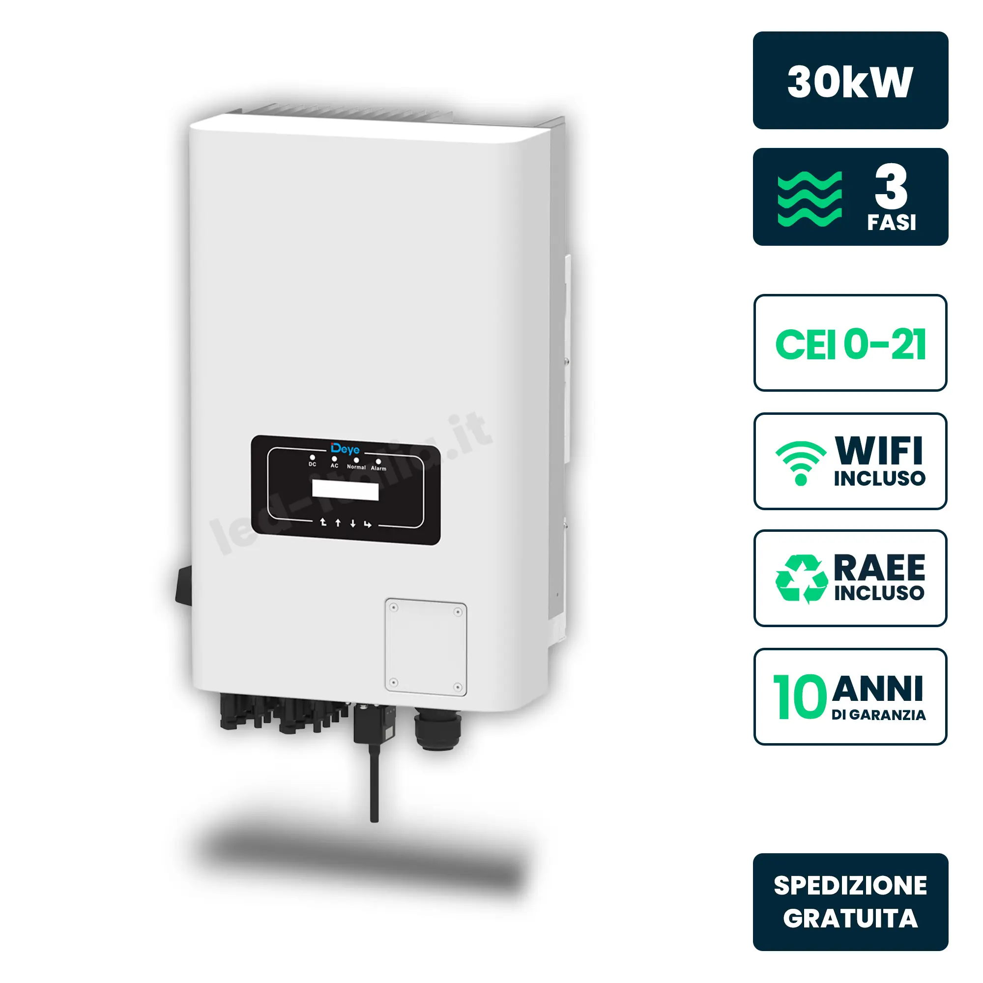 Onduleur solaire 30 kW — Deye (SUN-30K-G04)