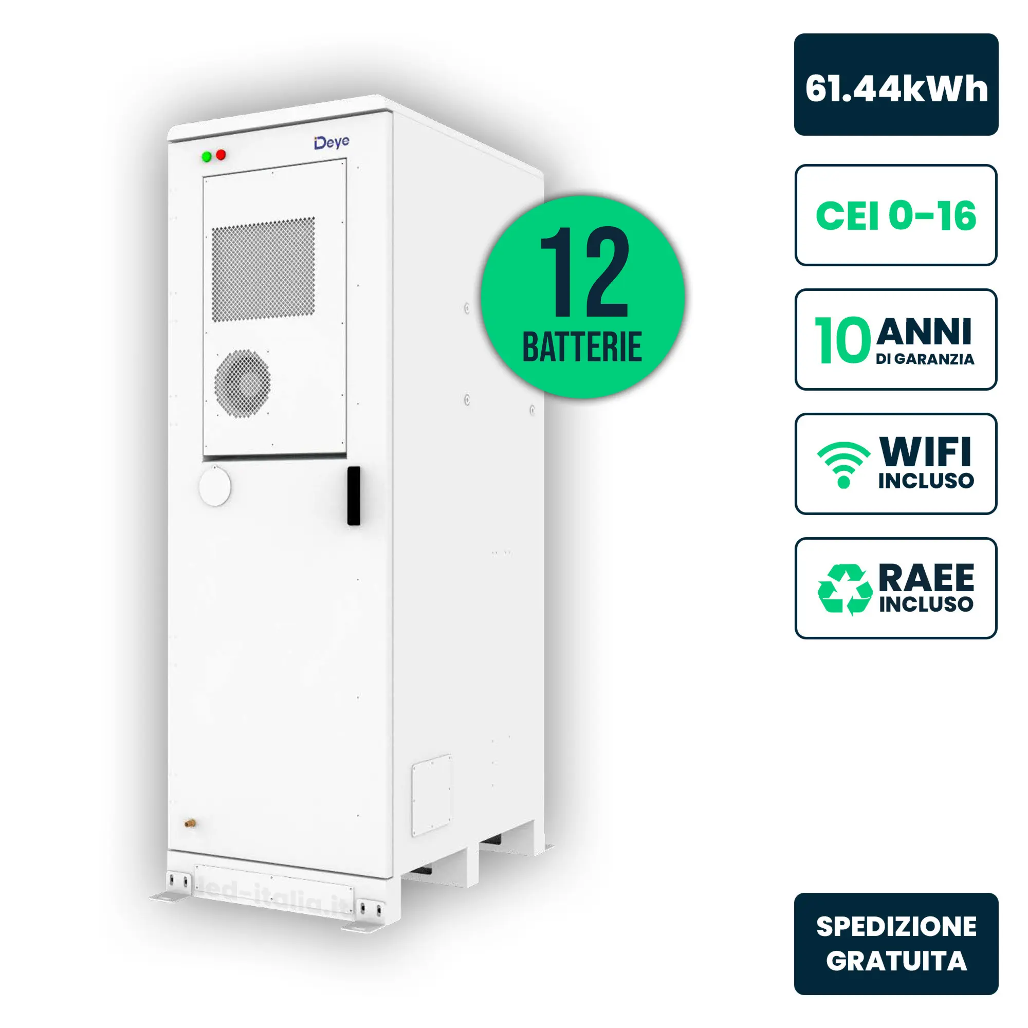 Batterie de stockage solaire 61,44 kWh — Deye (11900)