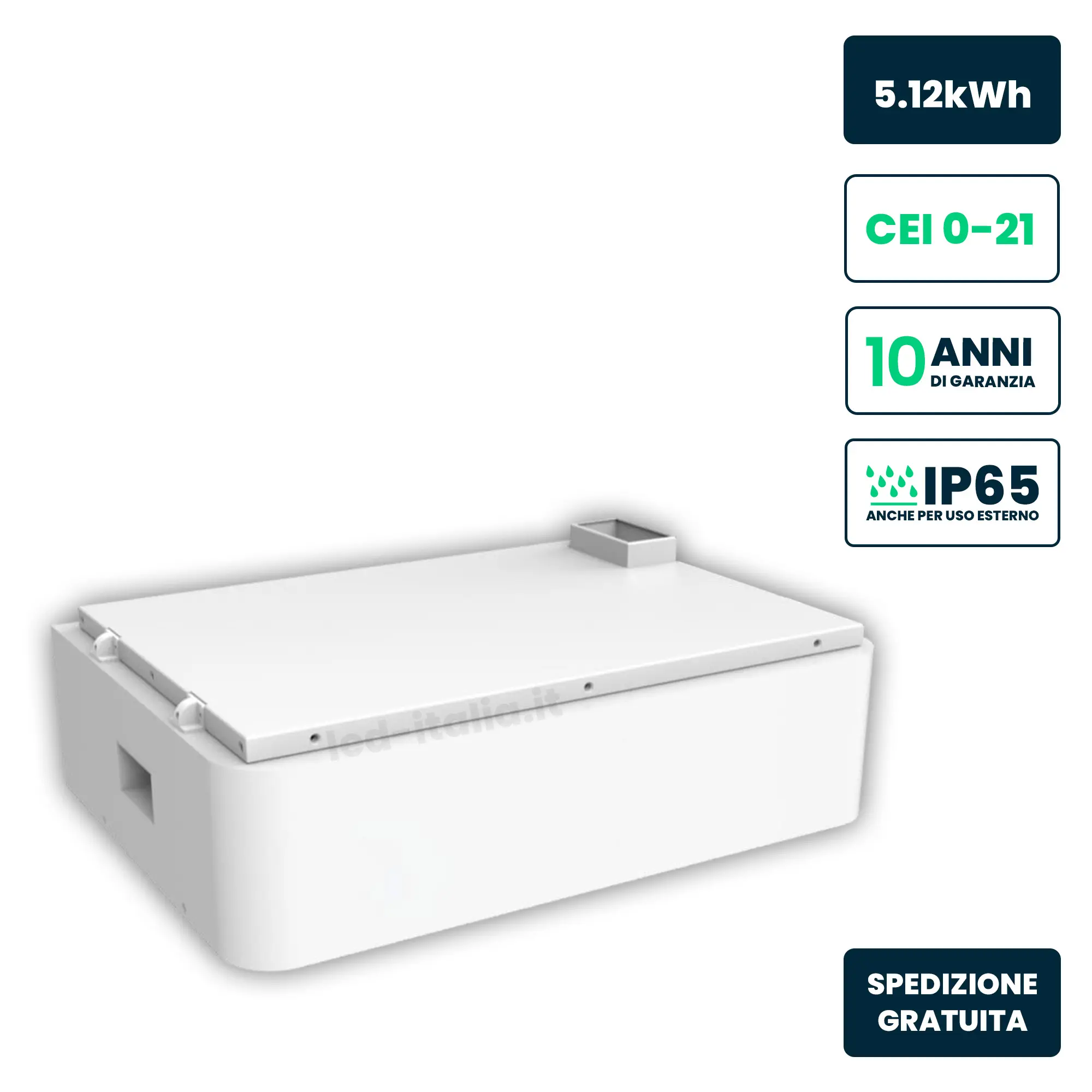 Batterie de stockage solaire 5,12 kWh