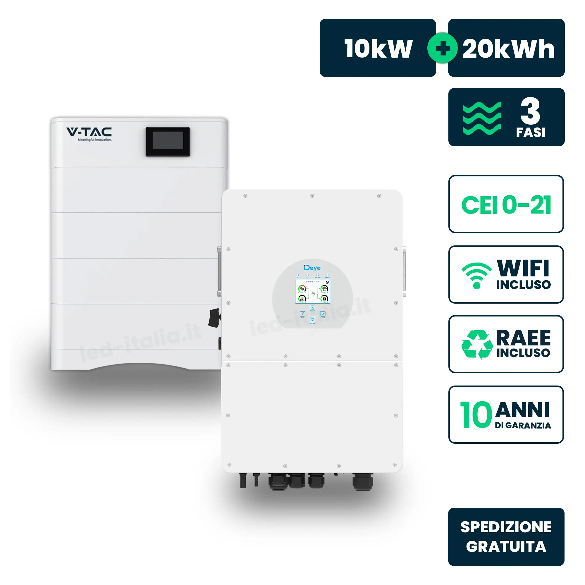 Kit solaire complet 10 kW — 20,48 kWh