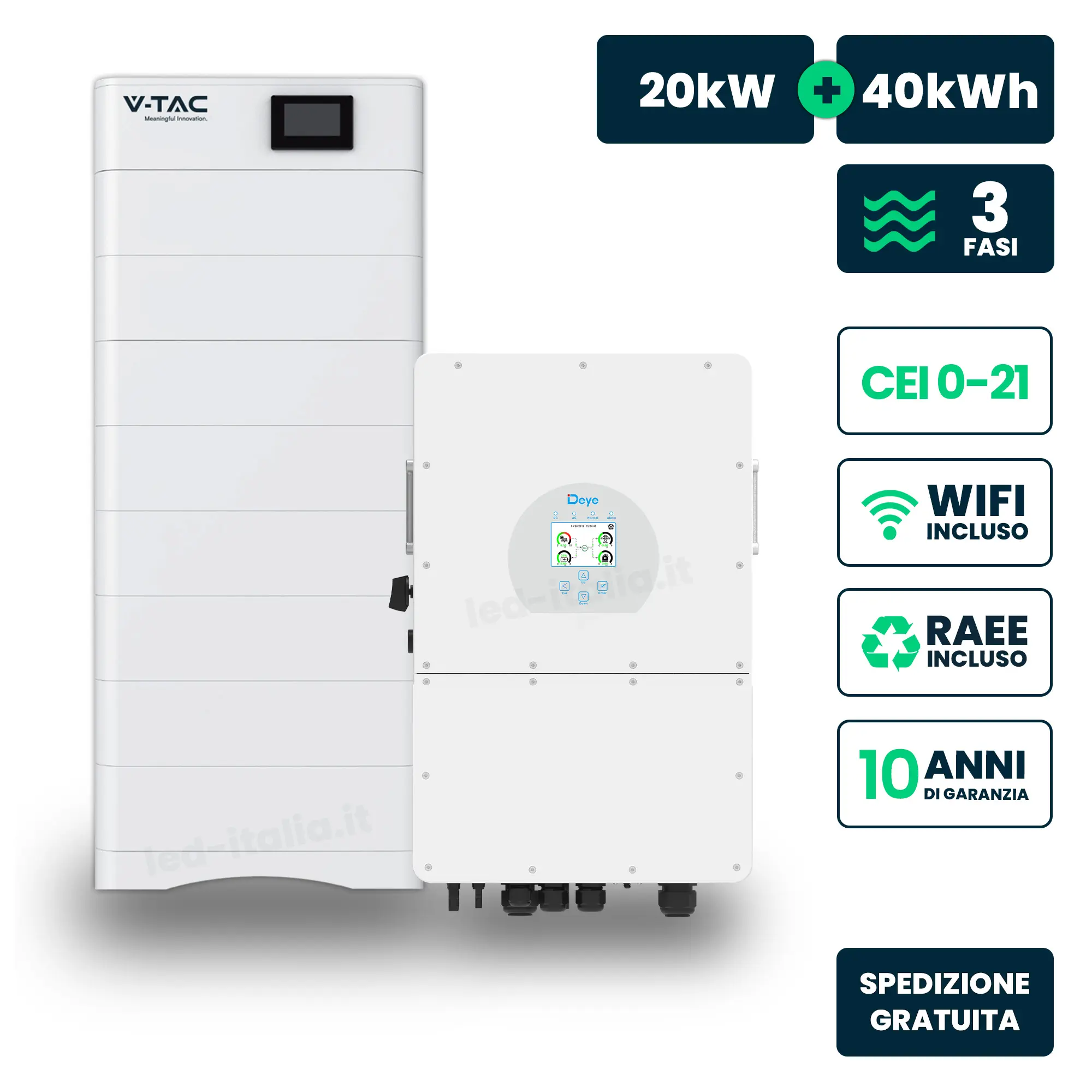 Kit solaire complet 20 kW — 40,96 kWh
