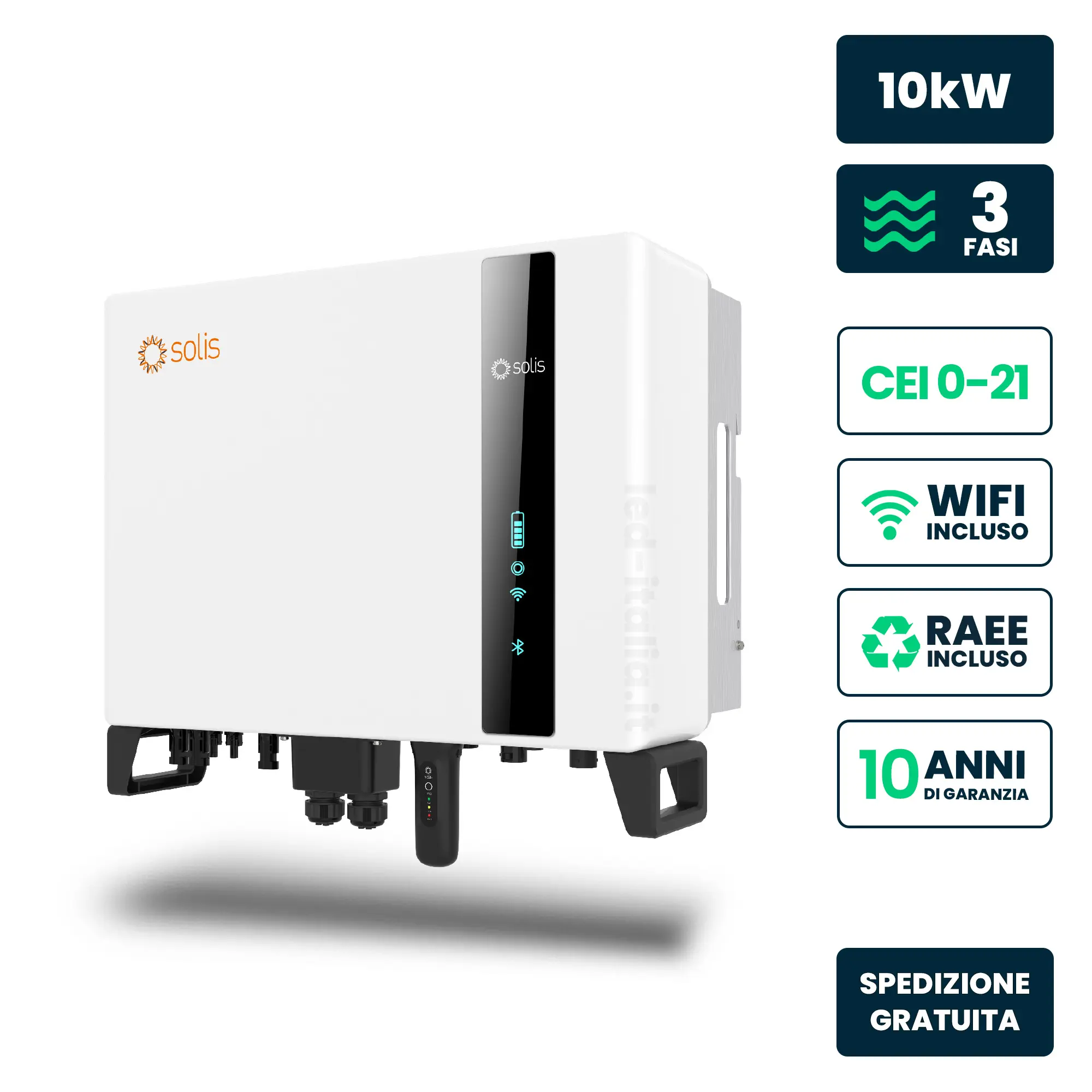 Onduleur solaire 10 kW — Solis (S6-EH3P10K2-H)