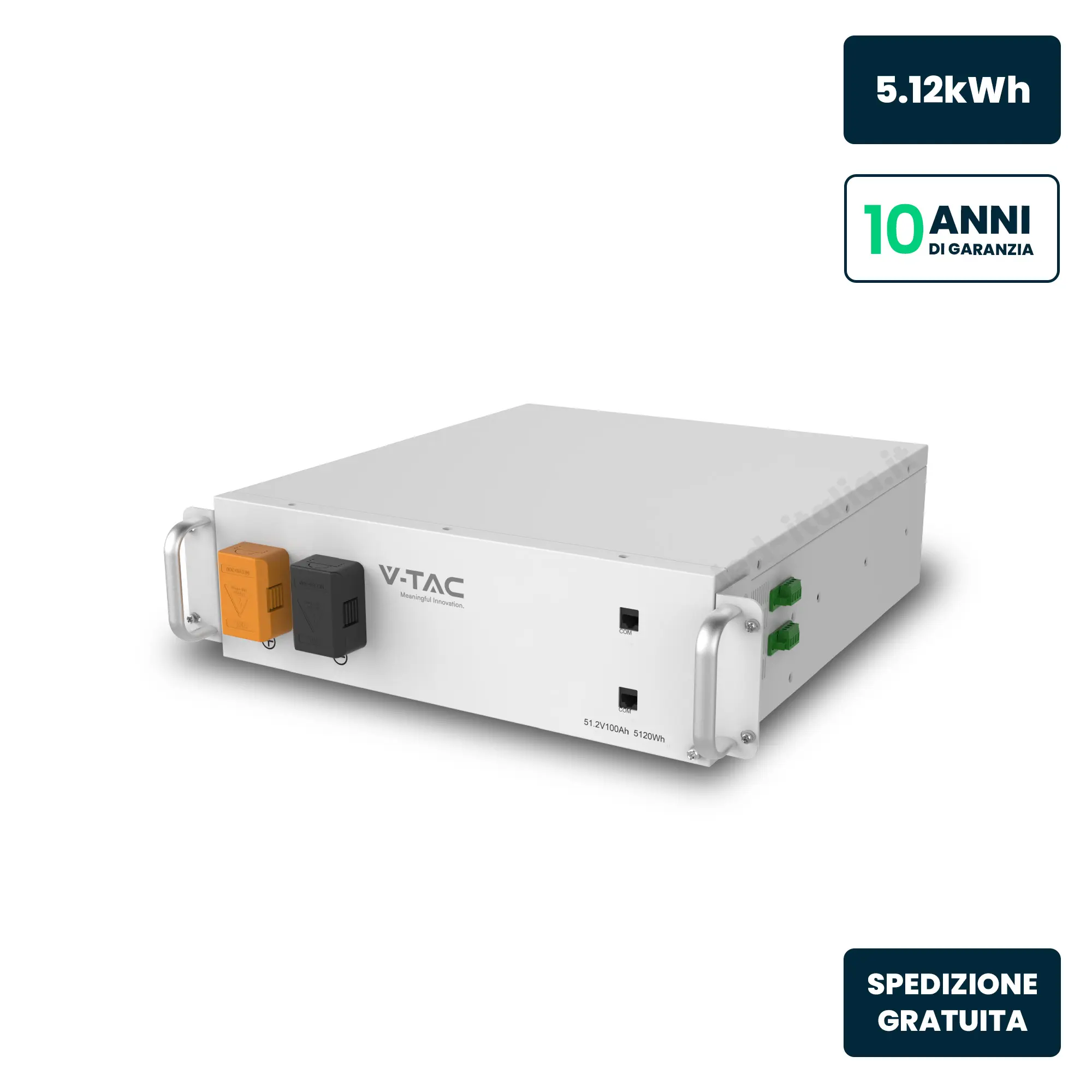 Batterie de stockage solaire 5,12 kWh — V-TAC (OHR-5K)