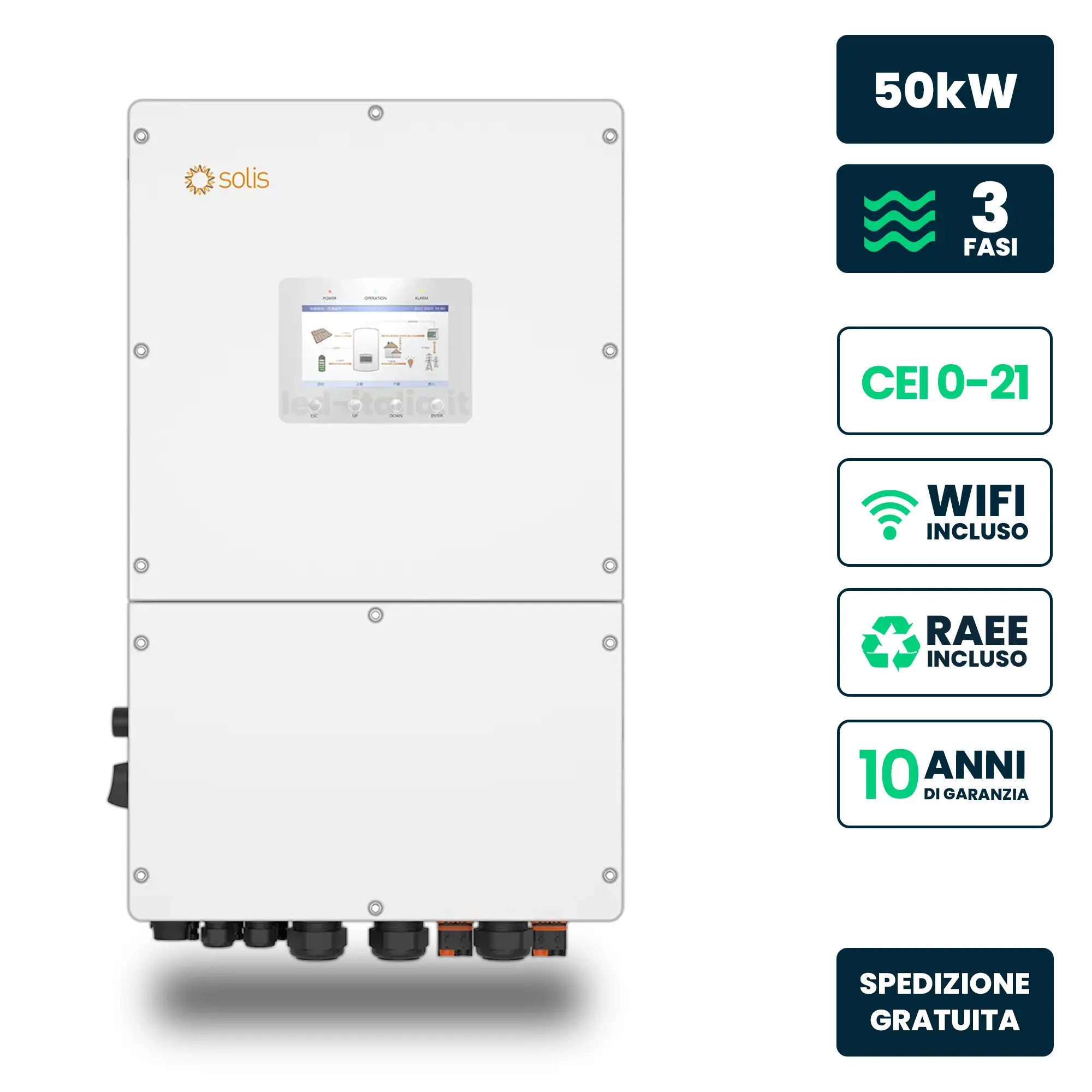 Onduleur solaire 50 kW — Solis (S6-EH3P50K-H)