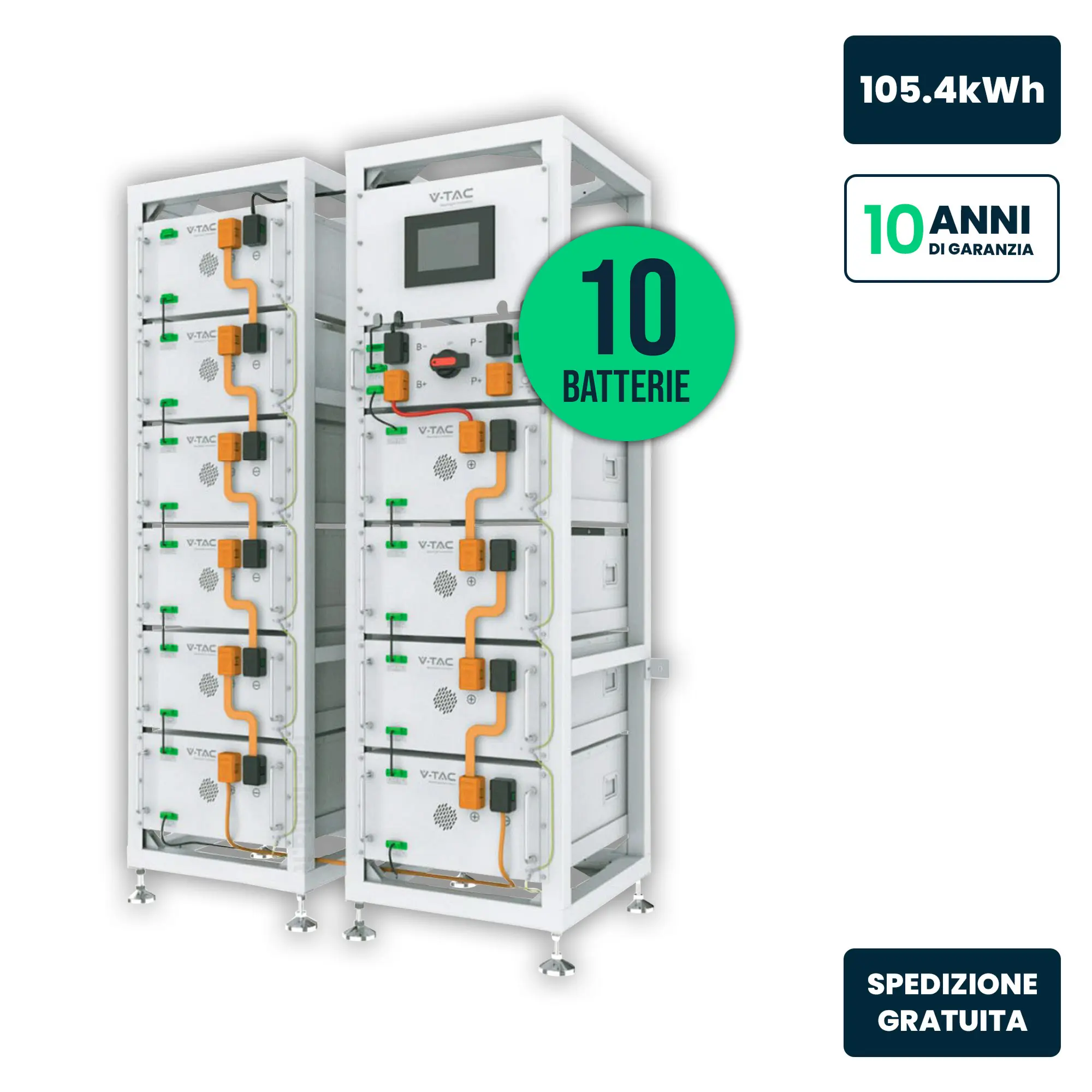 Batterie de stockage solaire 105,4 kWh — V-TAC