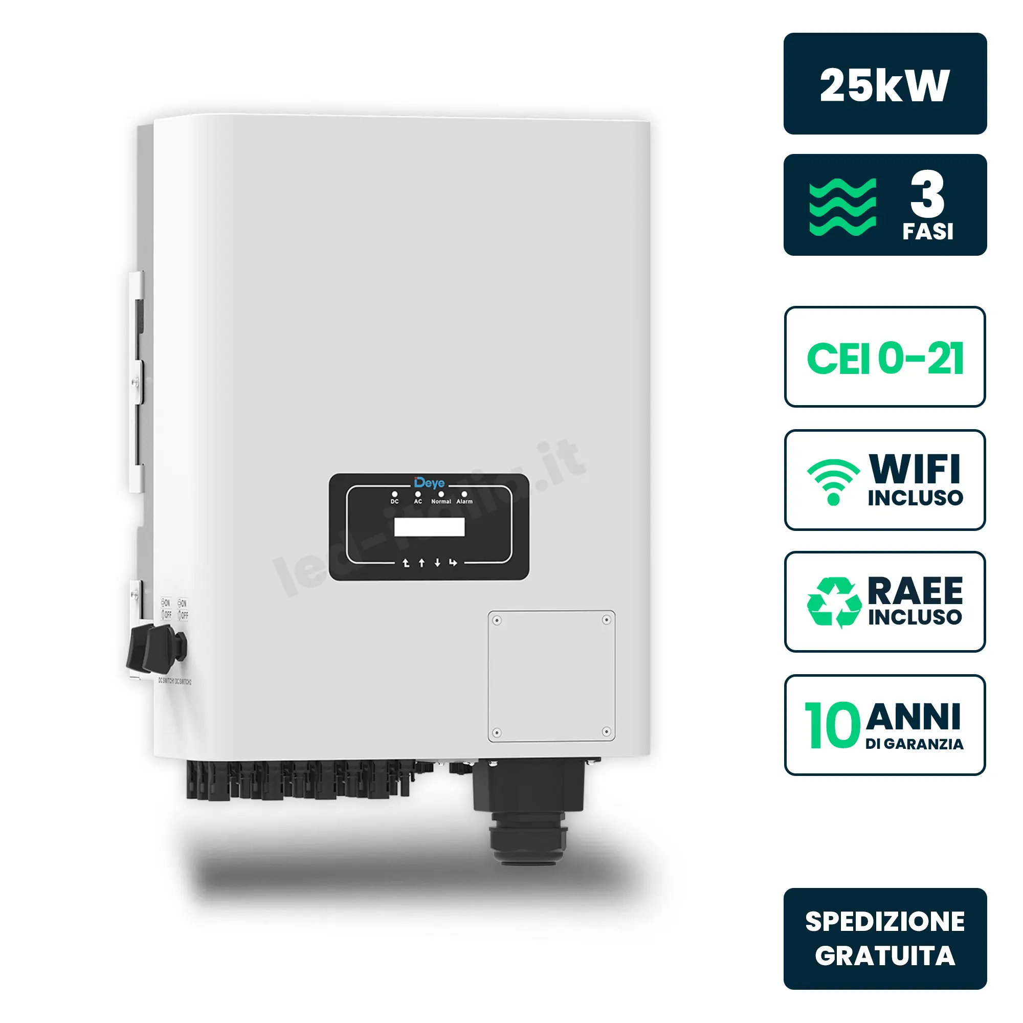 Onduleur solaire 25 kW — Deye (SUN-25K-G04)