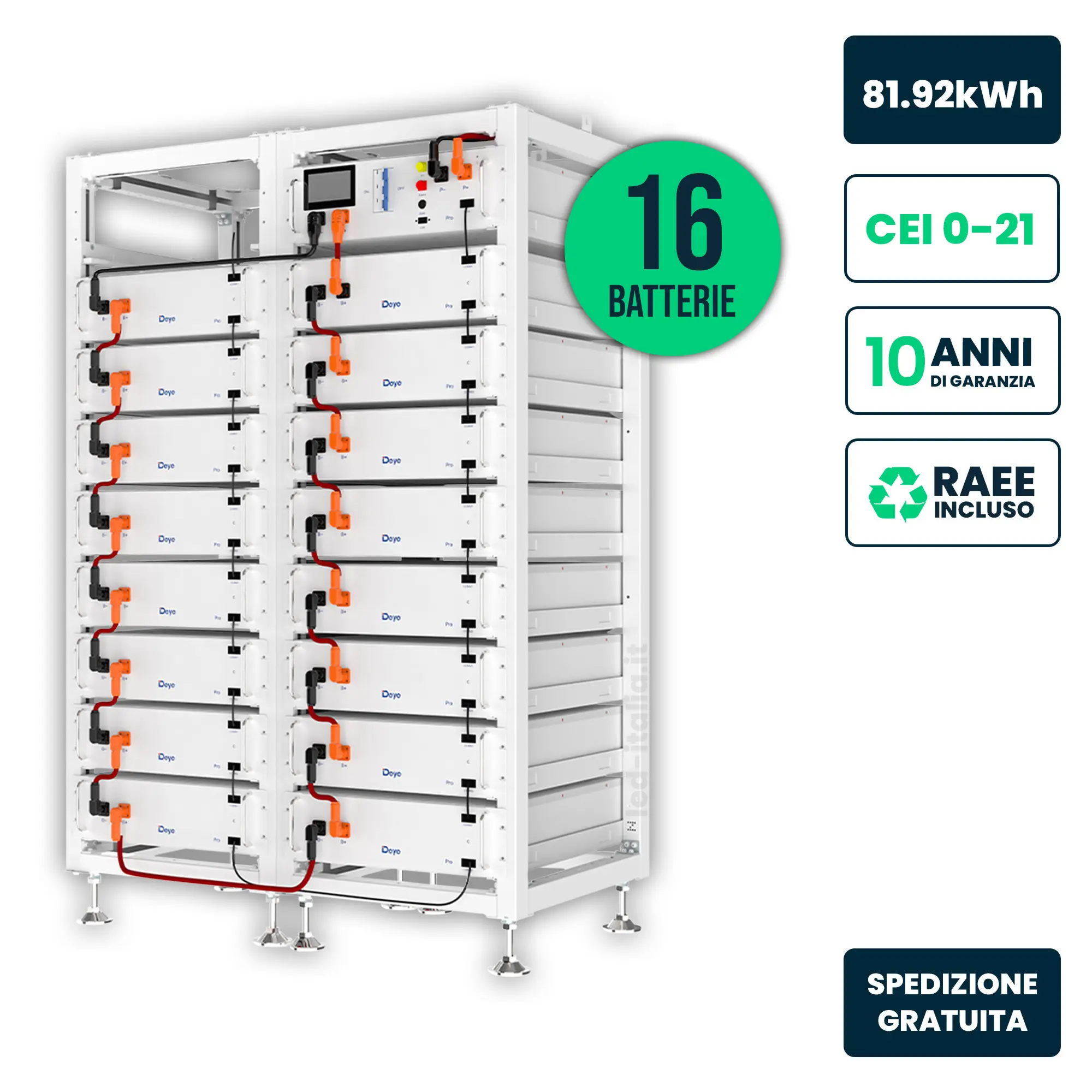 Batterie de stockage solaire 81,92 kWh — Deye