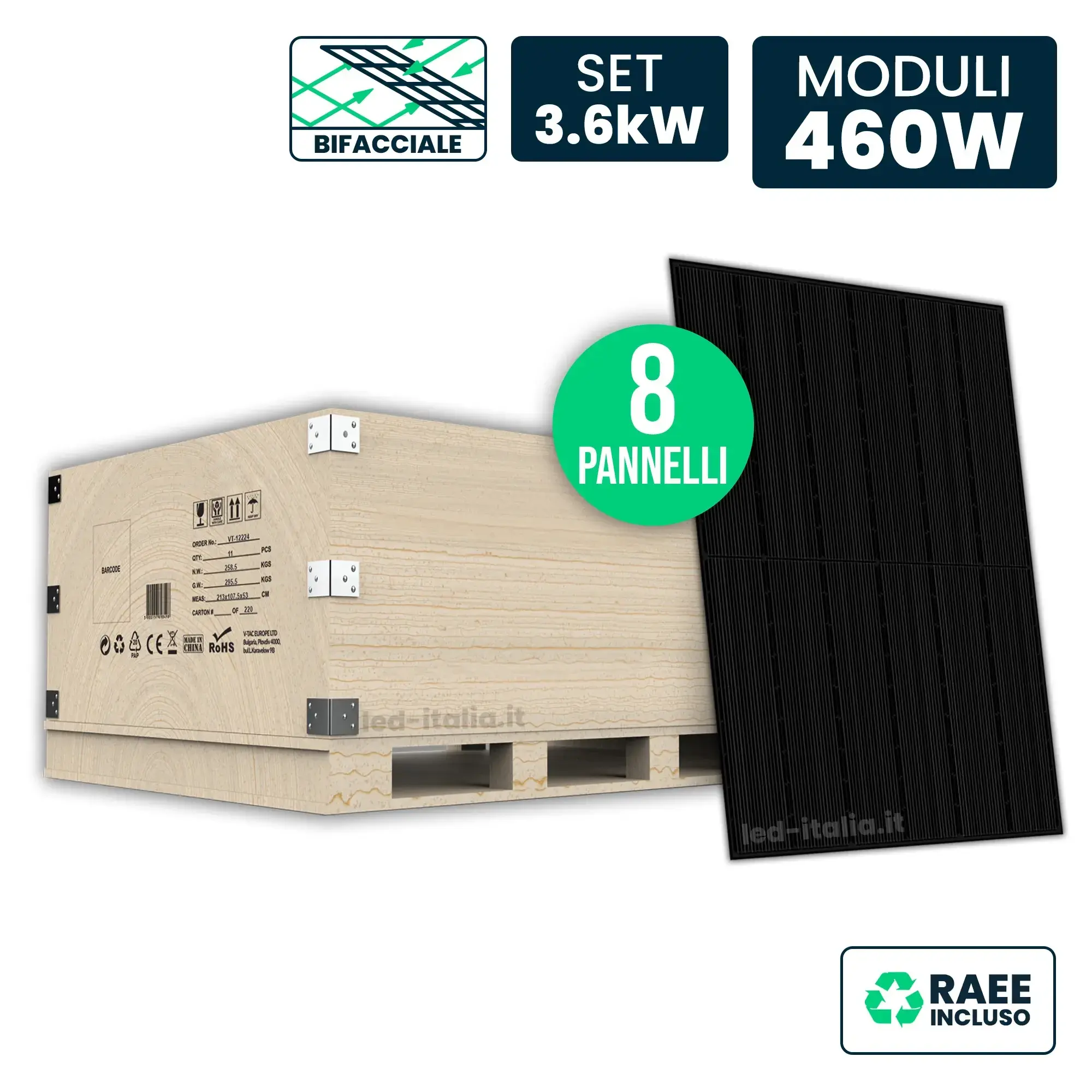 Panneau solaire photovoltaïque 460 Wp (124603)