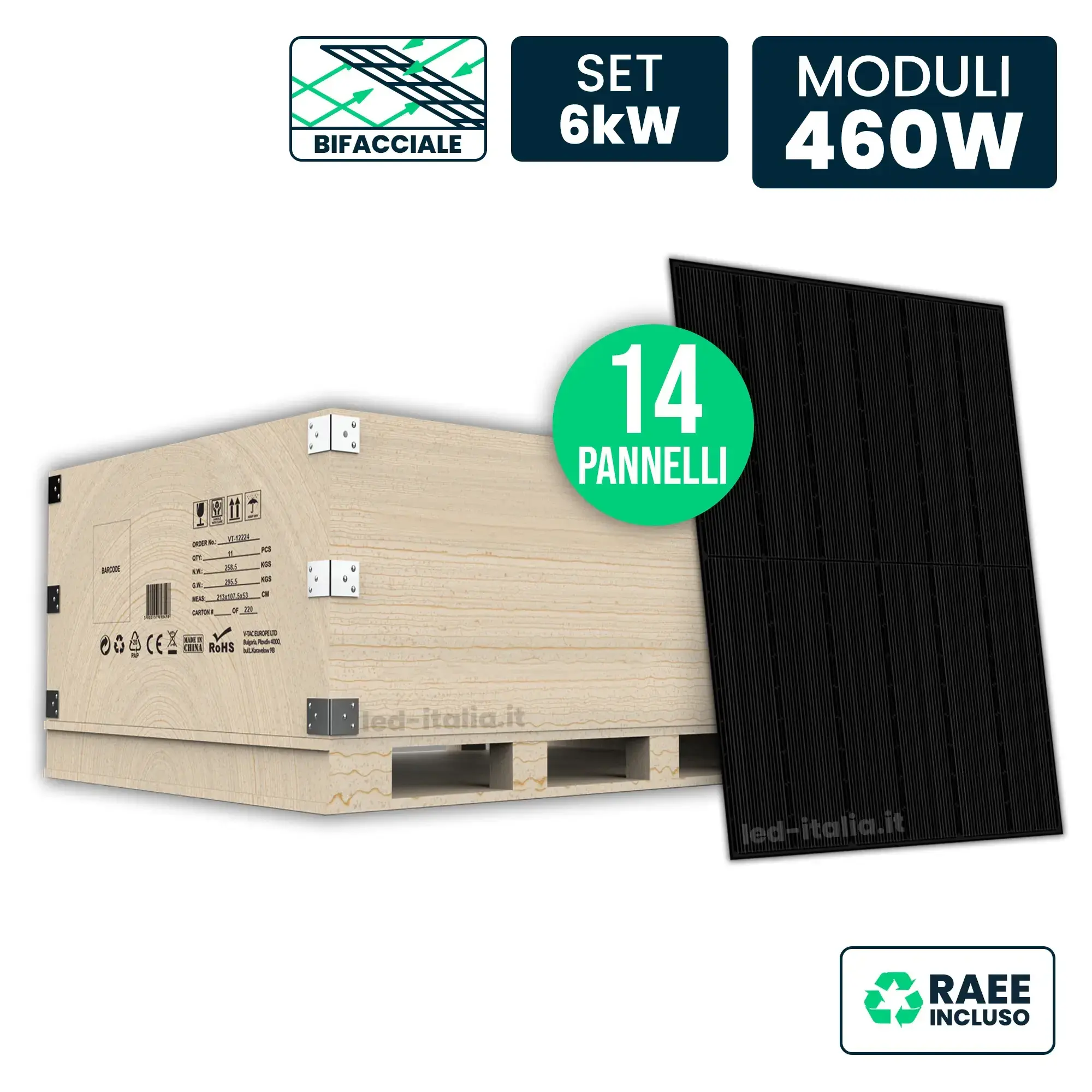 Panneau solaire photovoltaïque 460 Wp (124606)