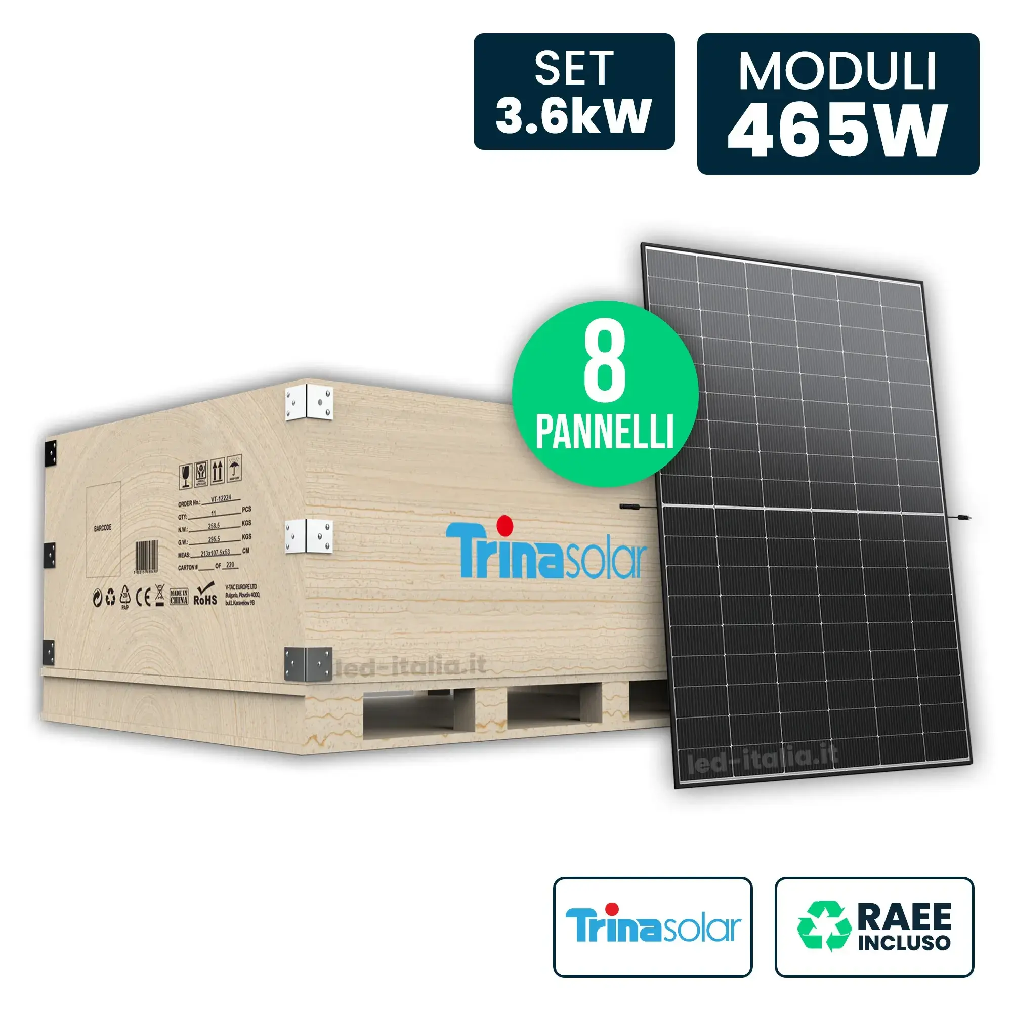 Panneau solaire photovoltaïque 465 Wp — Trina Solar
