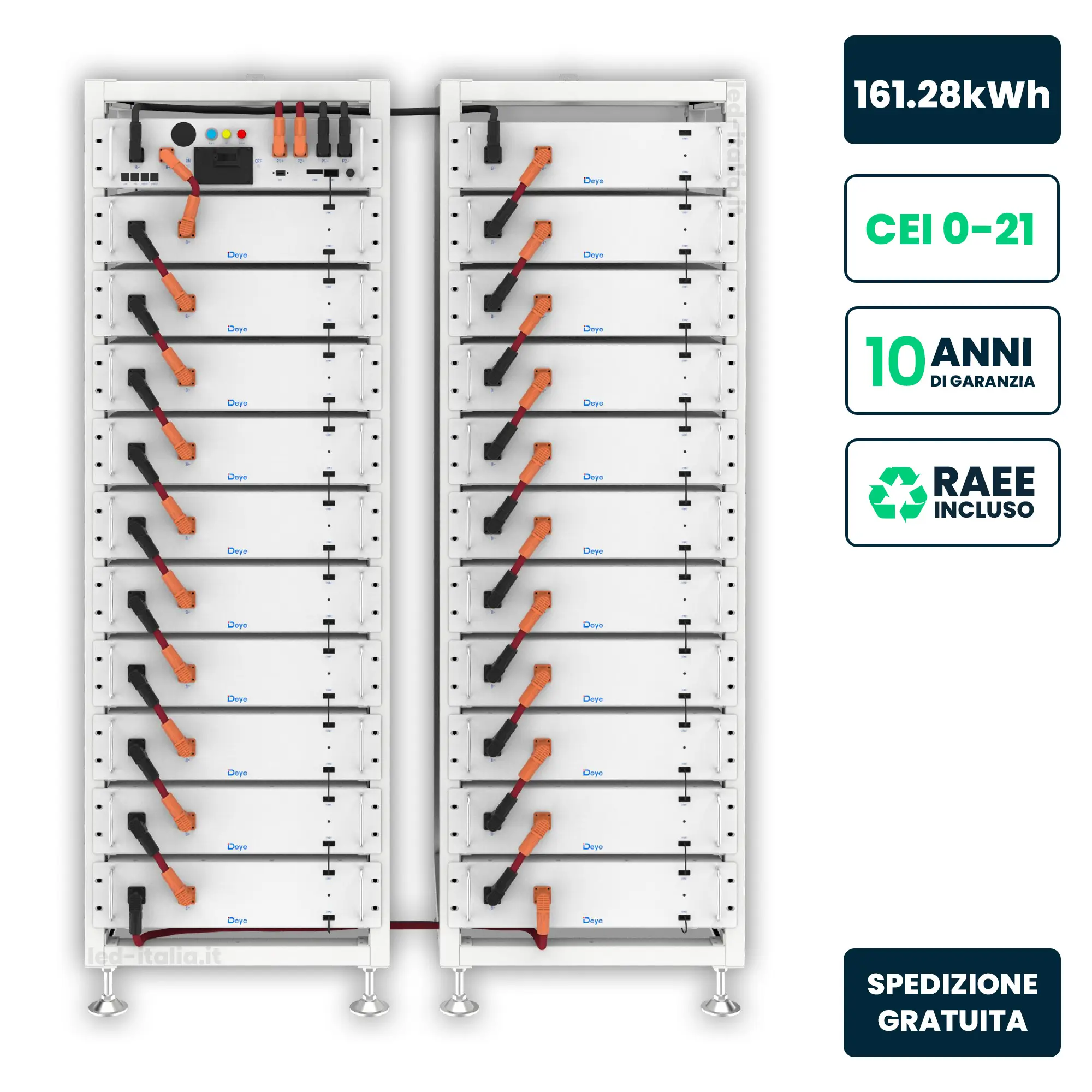 Batterie de stockage solaire 161,28 kWh — Deye