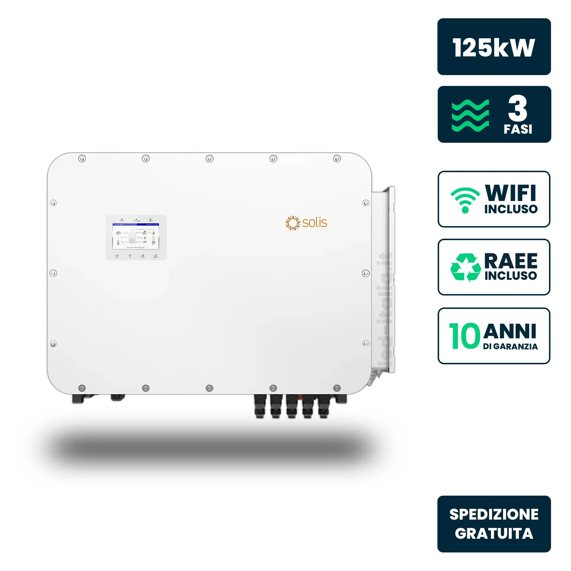 Onduleur solaire 125 kW — Solis (S6-EH3P125K10-NV-YD-H)