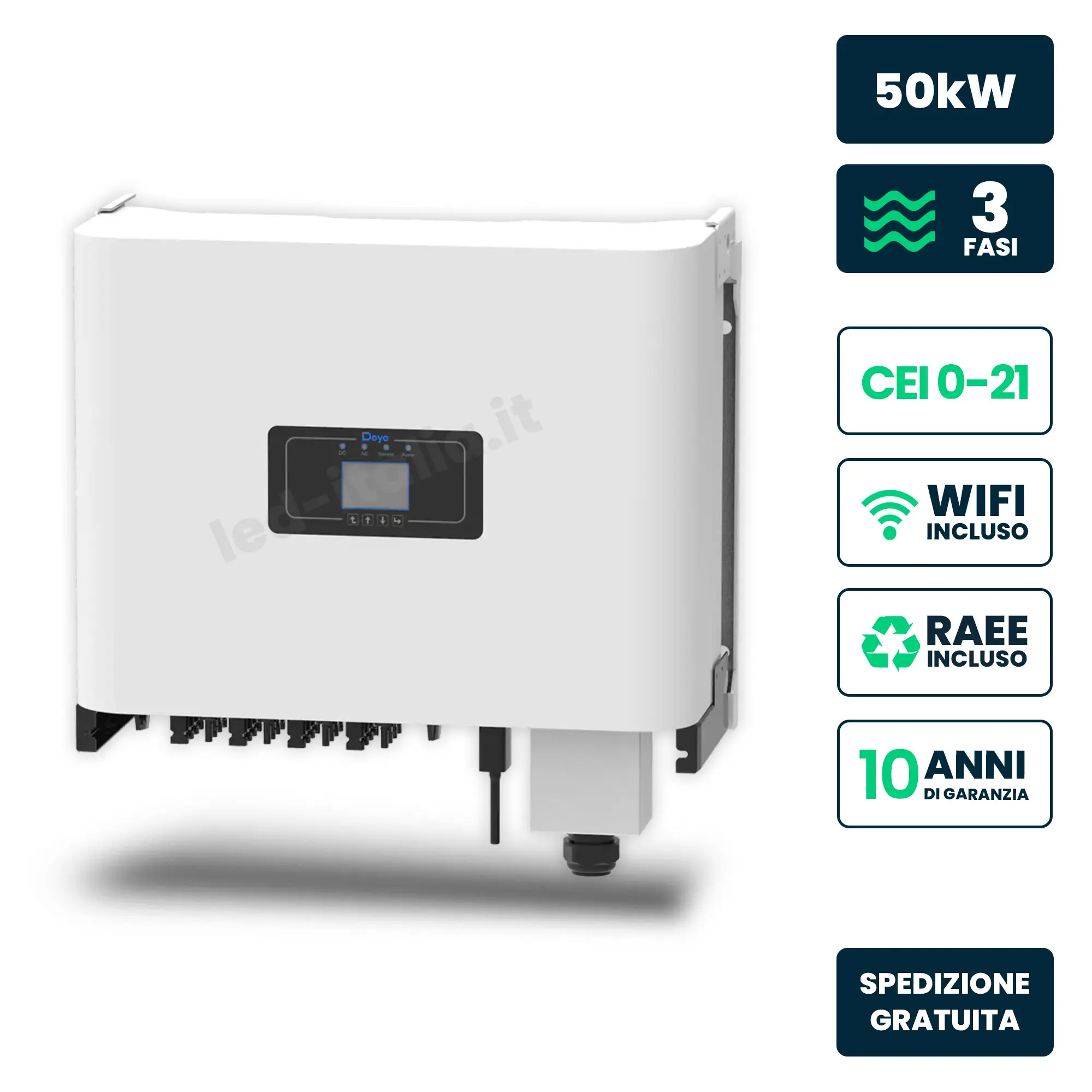 Onduleur solaire 50 kW — Deye (SUN-50K-G03)