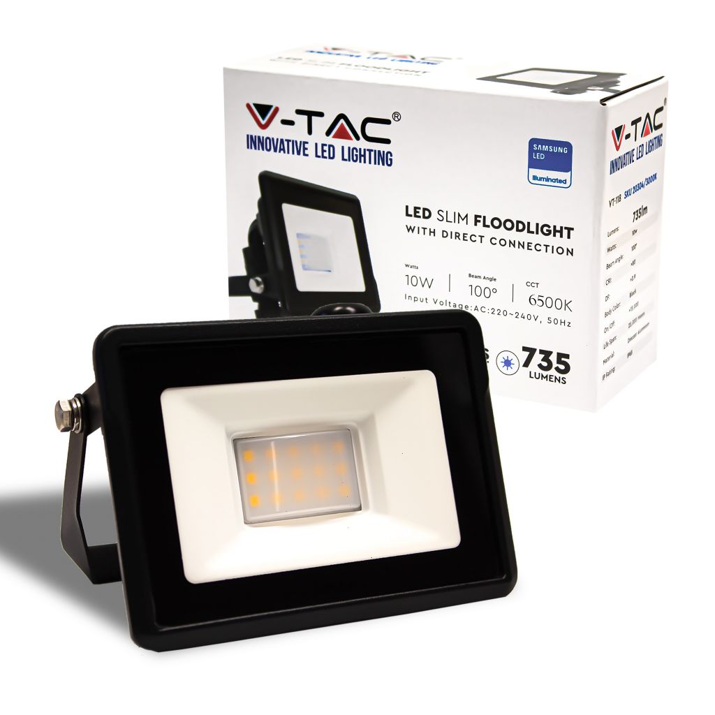 Projecteur LED 10 W — IP65, 6500K
