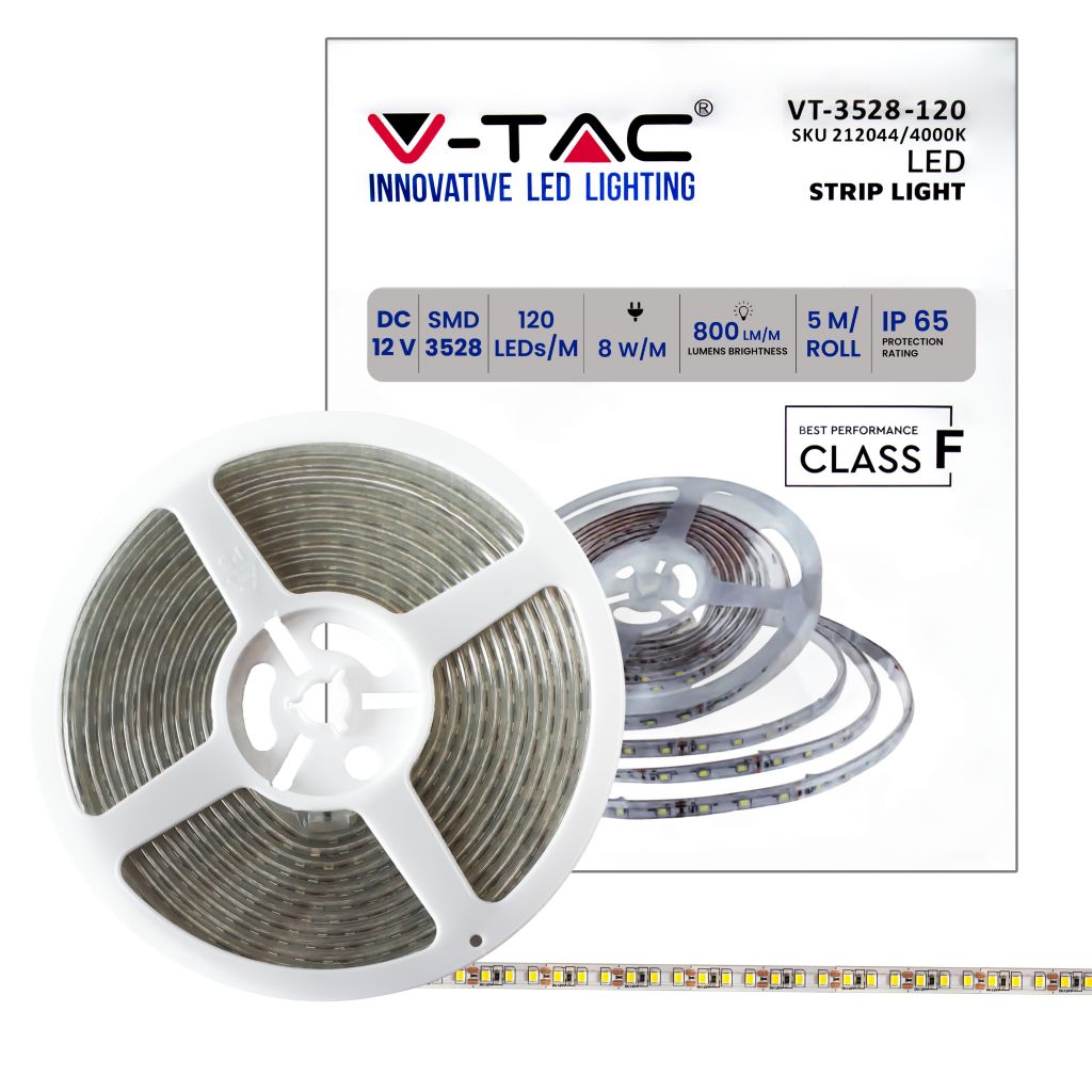 Bobine de ruban LED — IP65, 4000K (VT-3528-120-IP65)