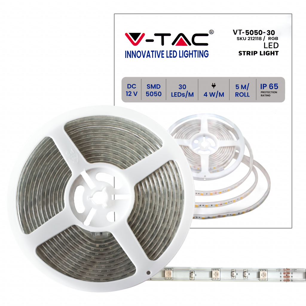 Bobine de ruban LED — IP65 (VT-5050-30-IP65)