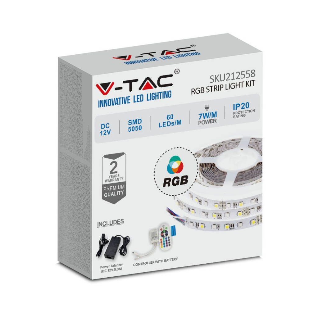 Kit de ruban LED — IP20 (VT-5050-60-IP20-RGB-SET)