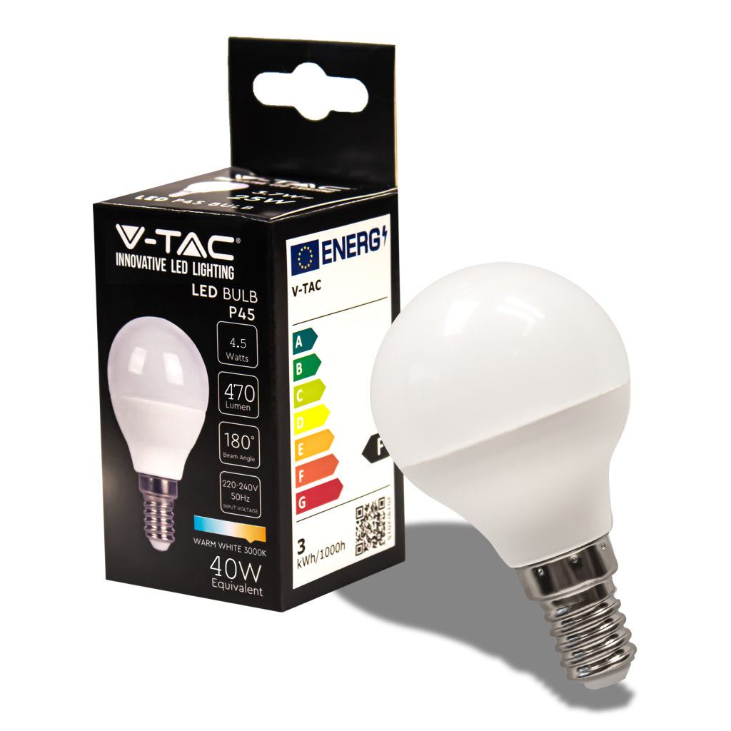 Ampoule LED 4,5 W — P45, 3000K (VT-1880)