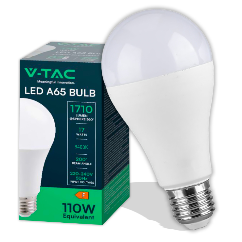 Ampoule LED E27 17 W — A65, 6500K (VT-2017-N)