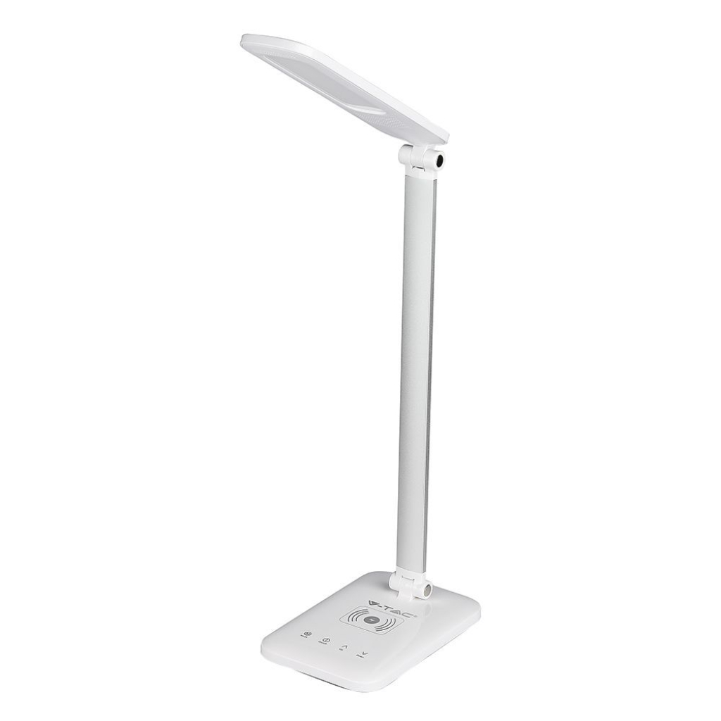 Lampe de table LED 7 W multifonction — chargeur sans fil, blanche