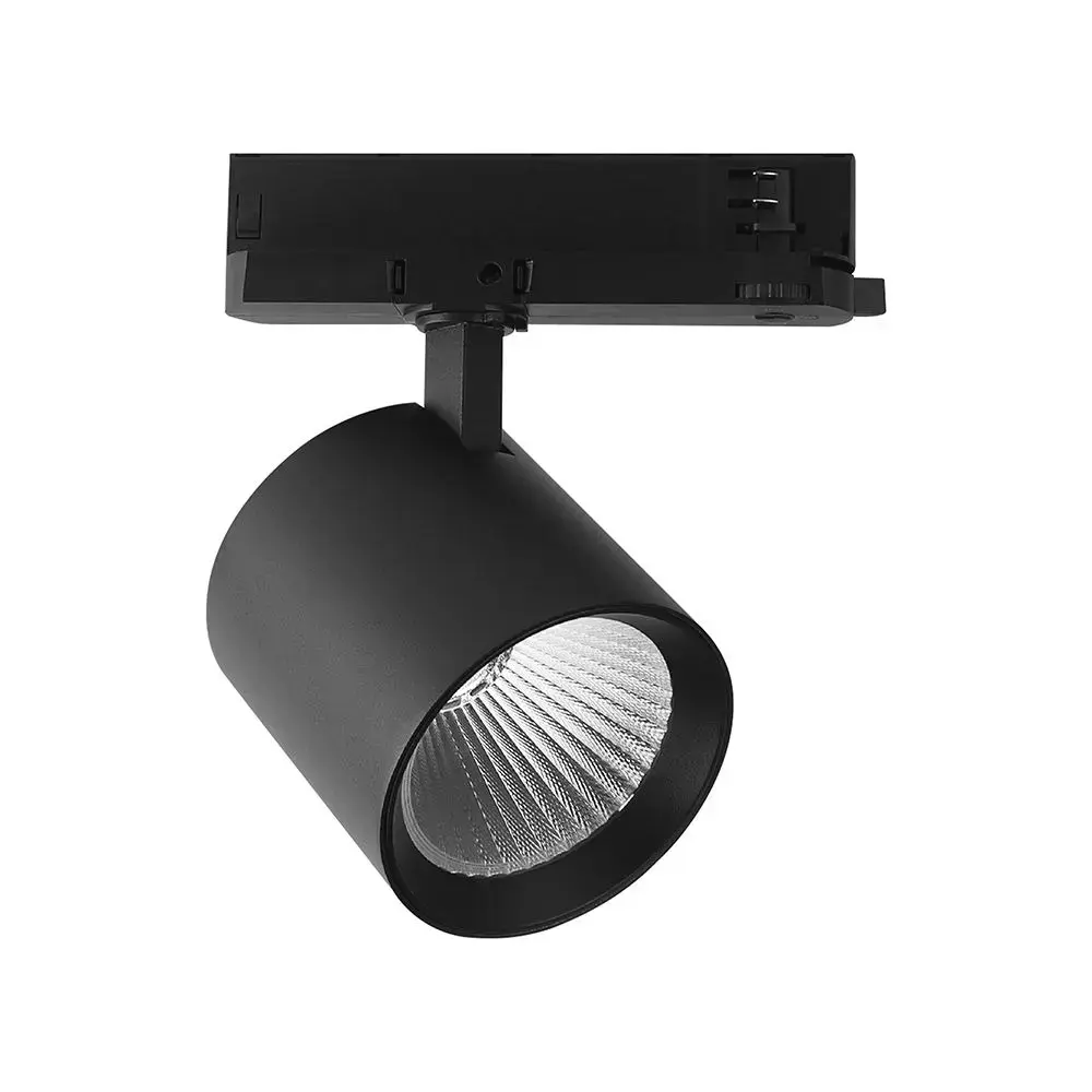 Spot LED sur rail triphasé 36 W — chip CREE COB, 36°, noir, 4000K