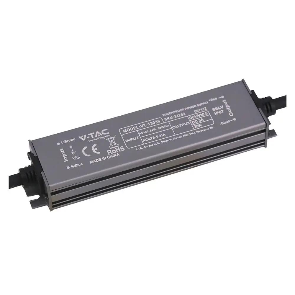 Alimentation LED 36 W — IP67 (VT-13036)