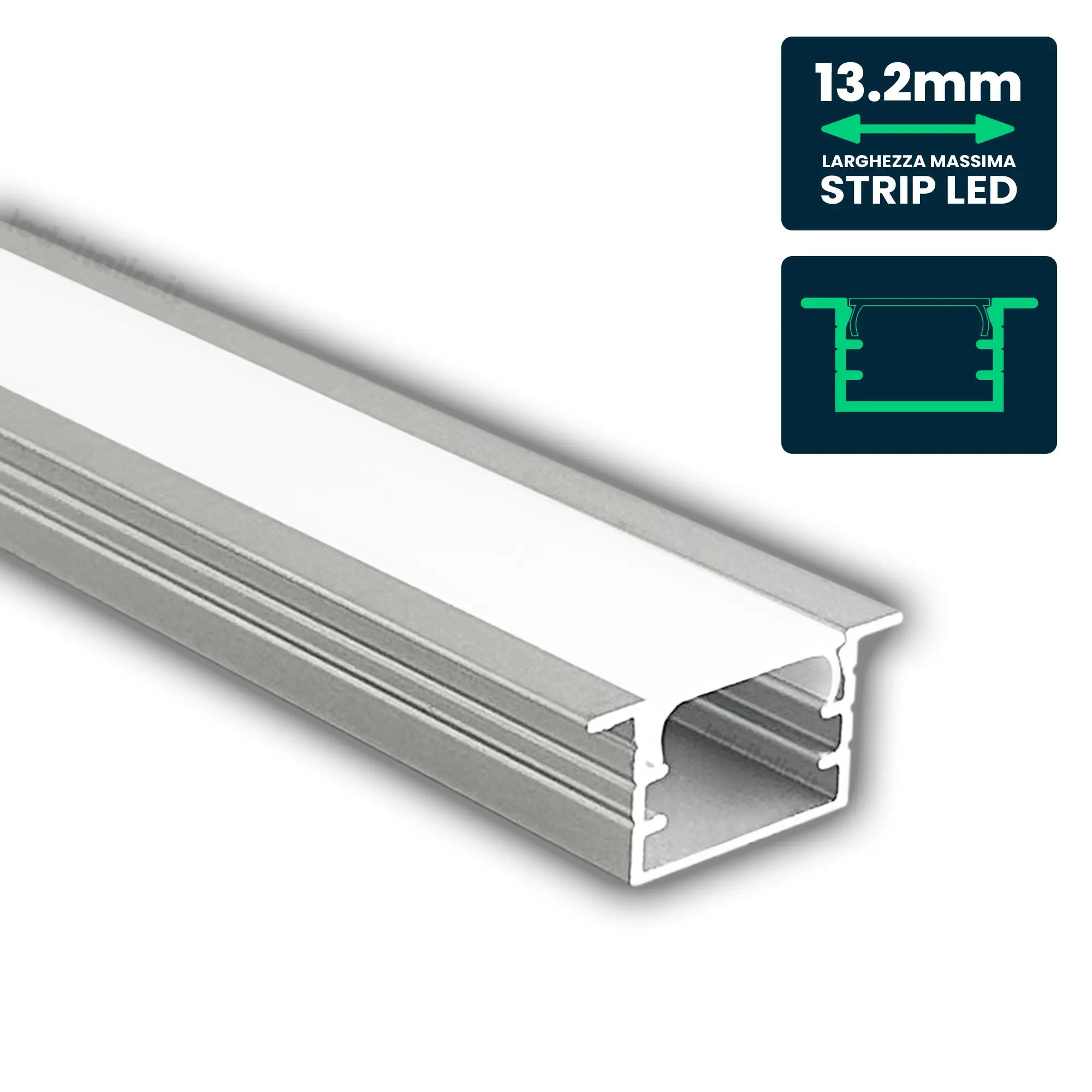 Profilé aluminium linéaire pour ruban LED (VT-81130)