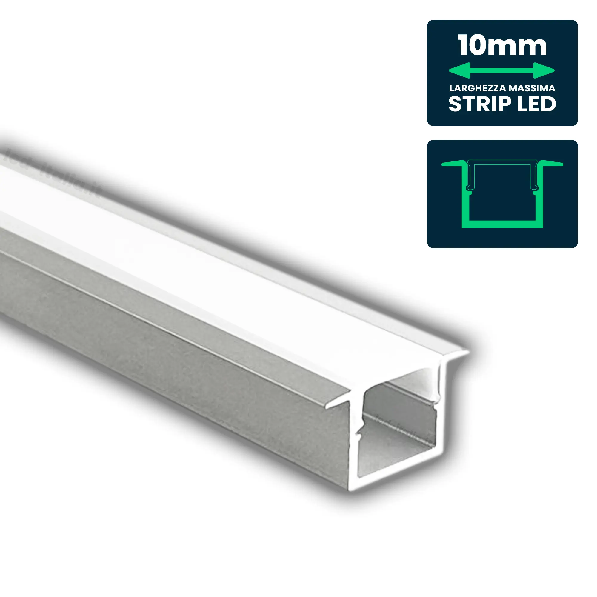 Profilé aluminium linéaire pour ruban LED (VT-81132)