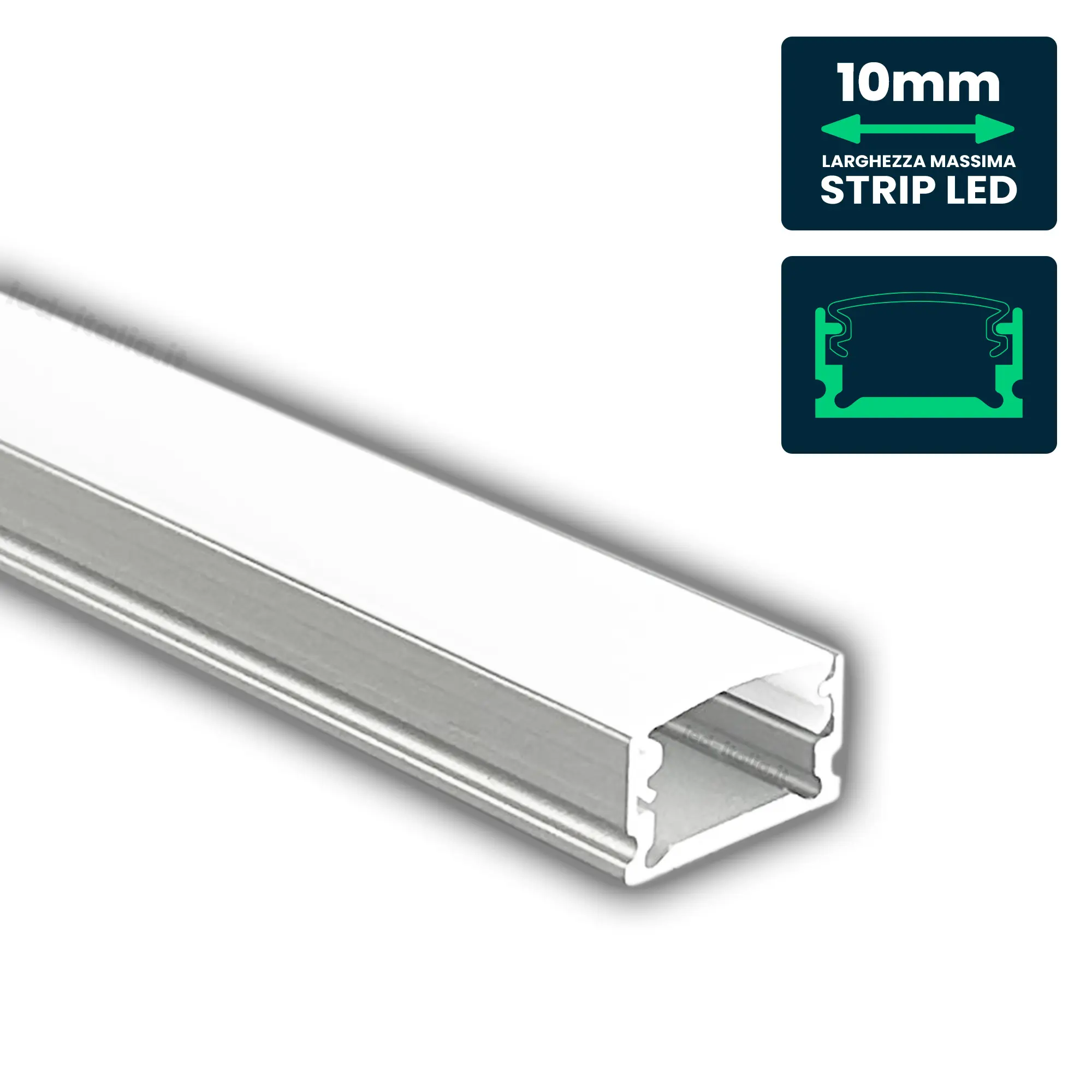 Profilé aluminium linéaire pour ruban LED (VT-81133)