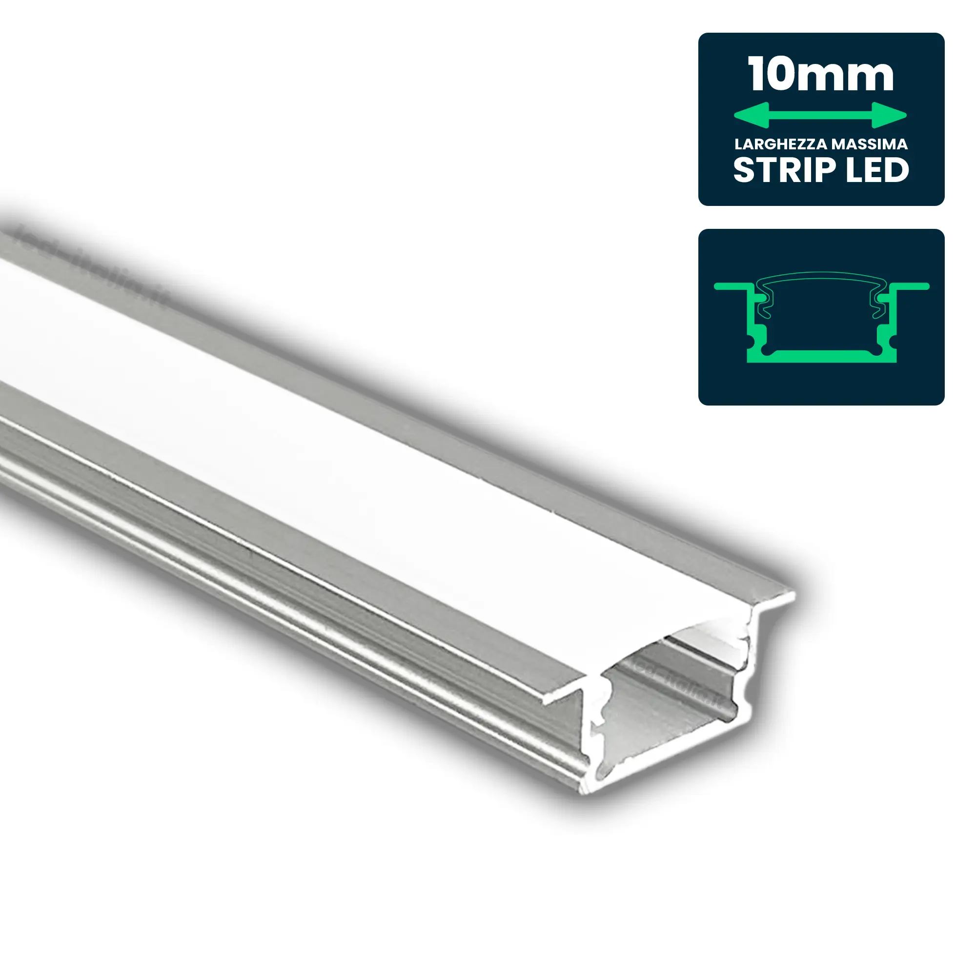 Profilé aluminium linéaire pour ruban LED (VT-81134)