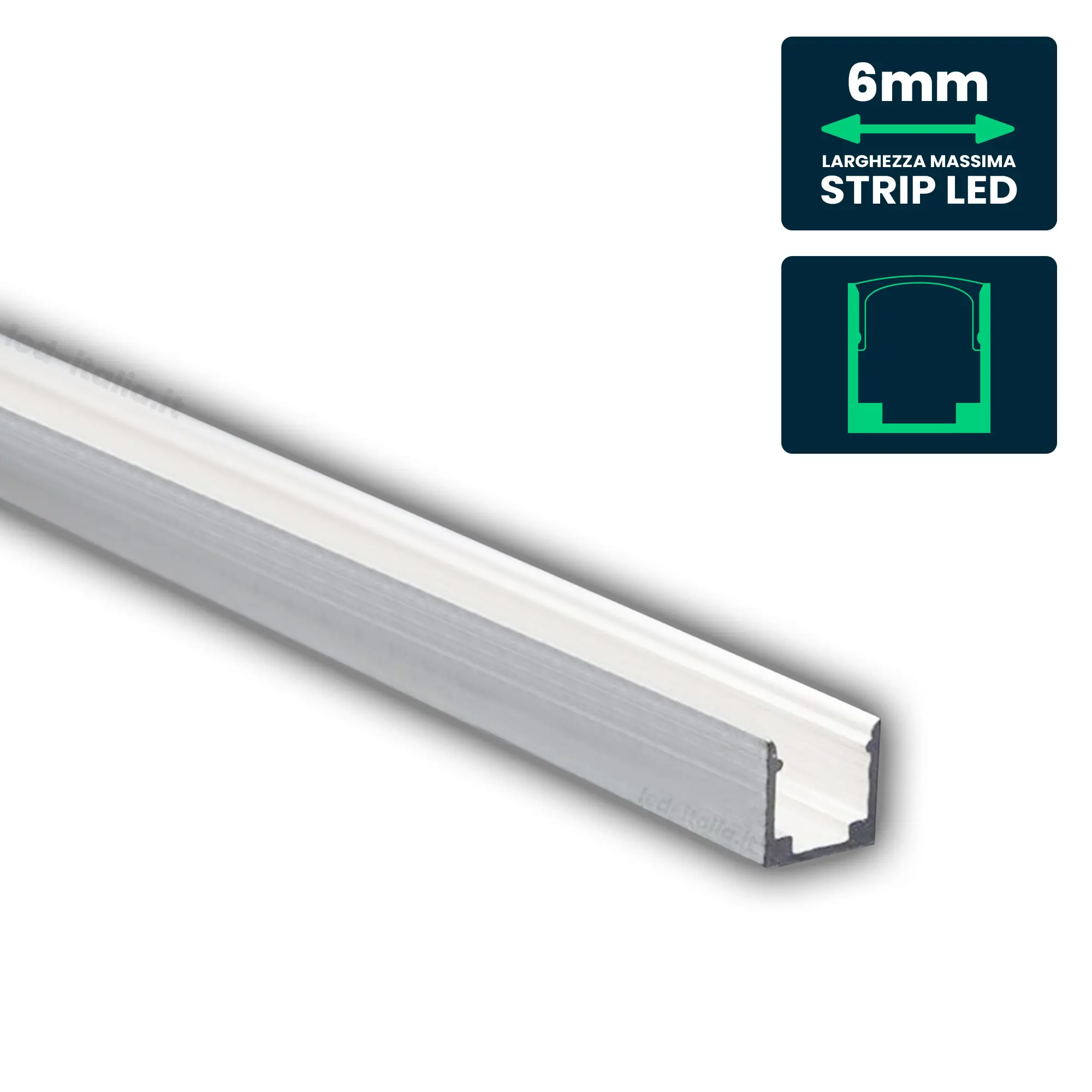 Profilé aluminium linéaire pour ruban LED (VT-8120)