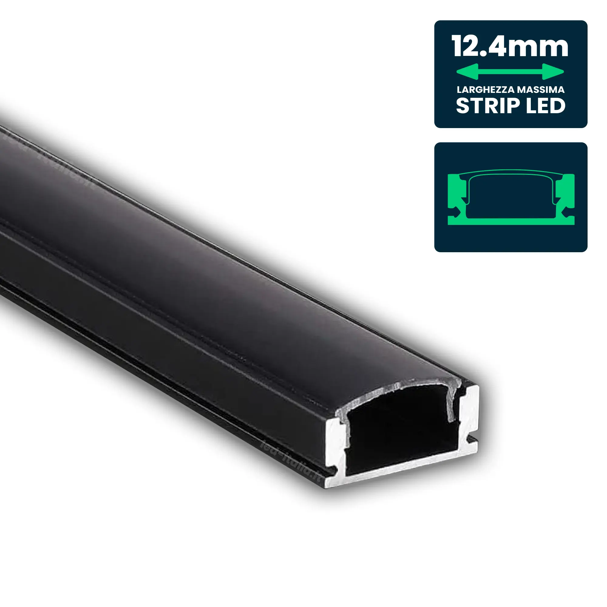 Profilé aluminium linéaire pour ruban LED — IP20 (VT-8113)