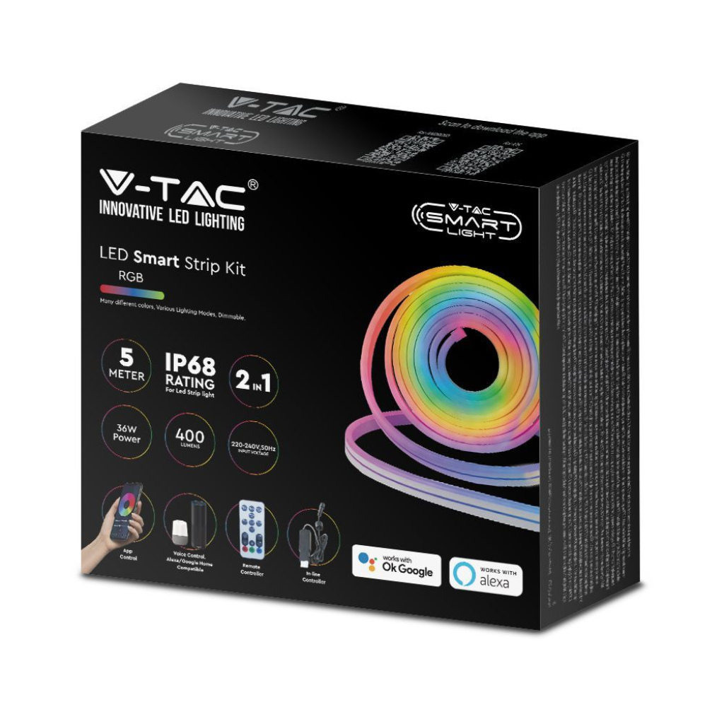 Kit de ruban LED RGB connecté 36 W — IP68
