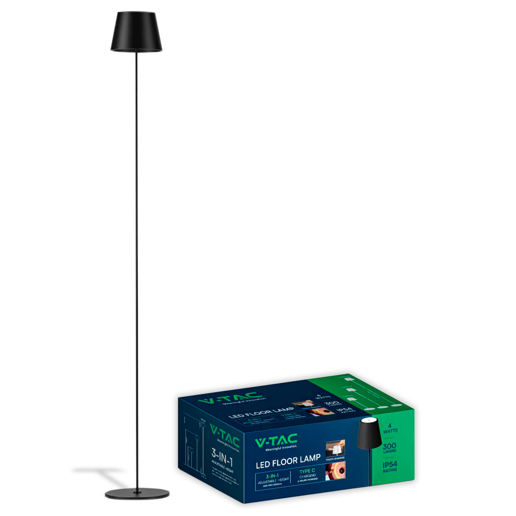 Lampadaire de sol LED 4 W — IP54, 3000K (VT-7544)