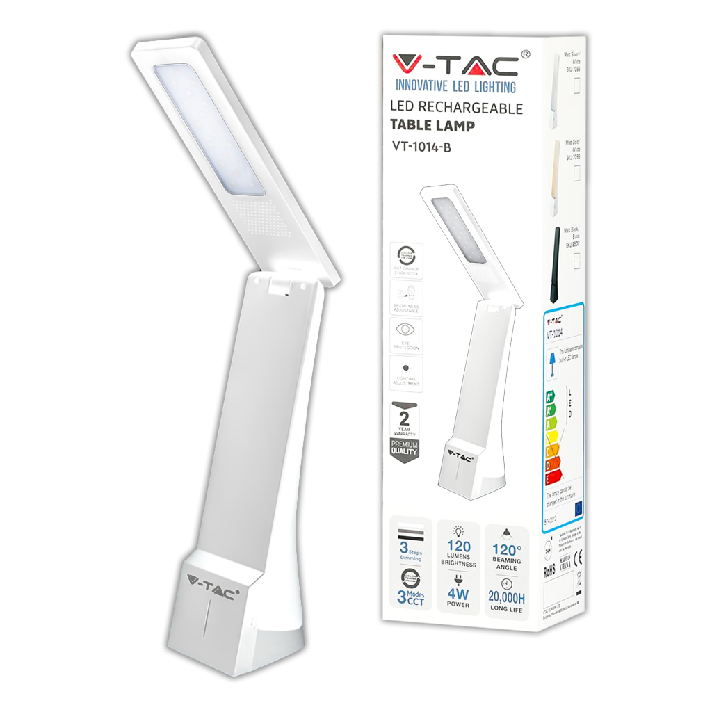Lampe de table LED rechargeable 4 W — IP20, 3000K (VT-1014)