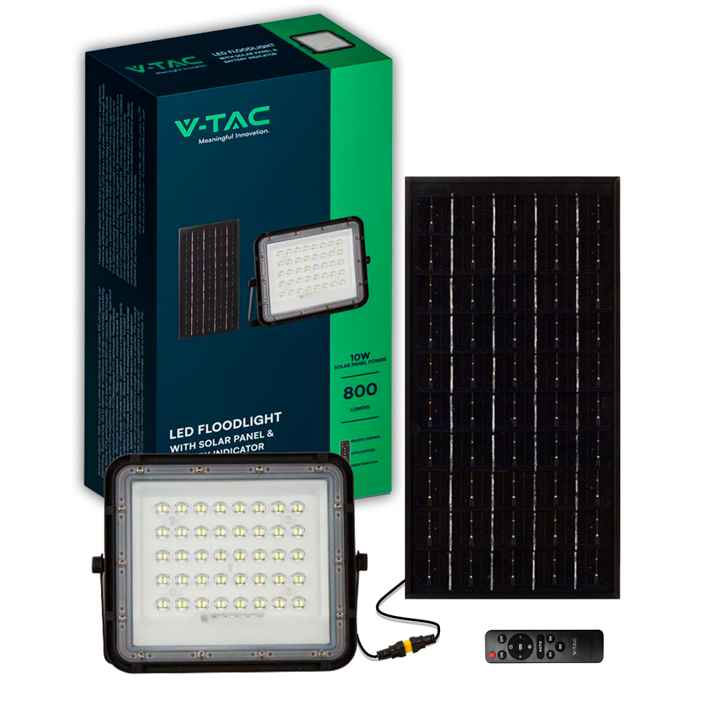 Projecteur LED solaire — IP65, 4000K (VT-80W)