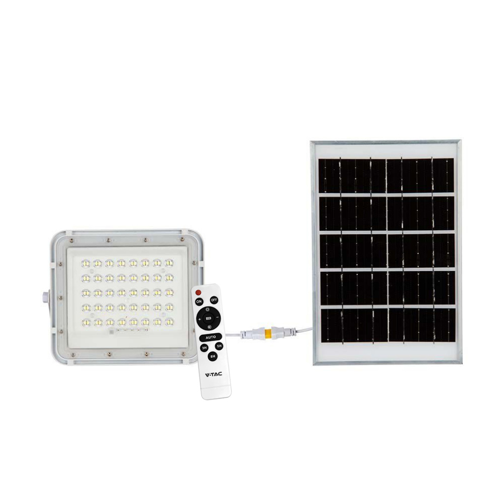 Projecteur LED solaire 6 W — IP65, 4000K (VT-40W-W)