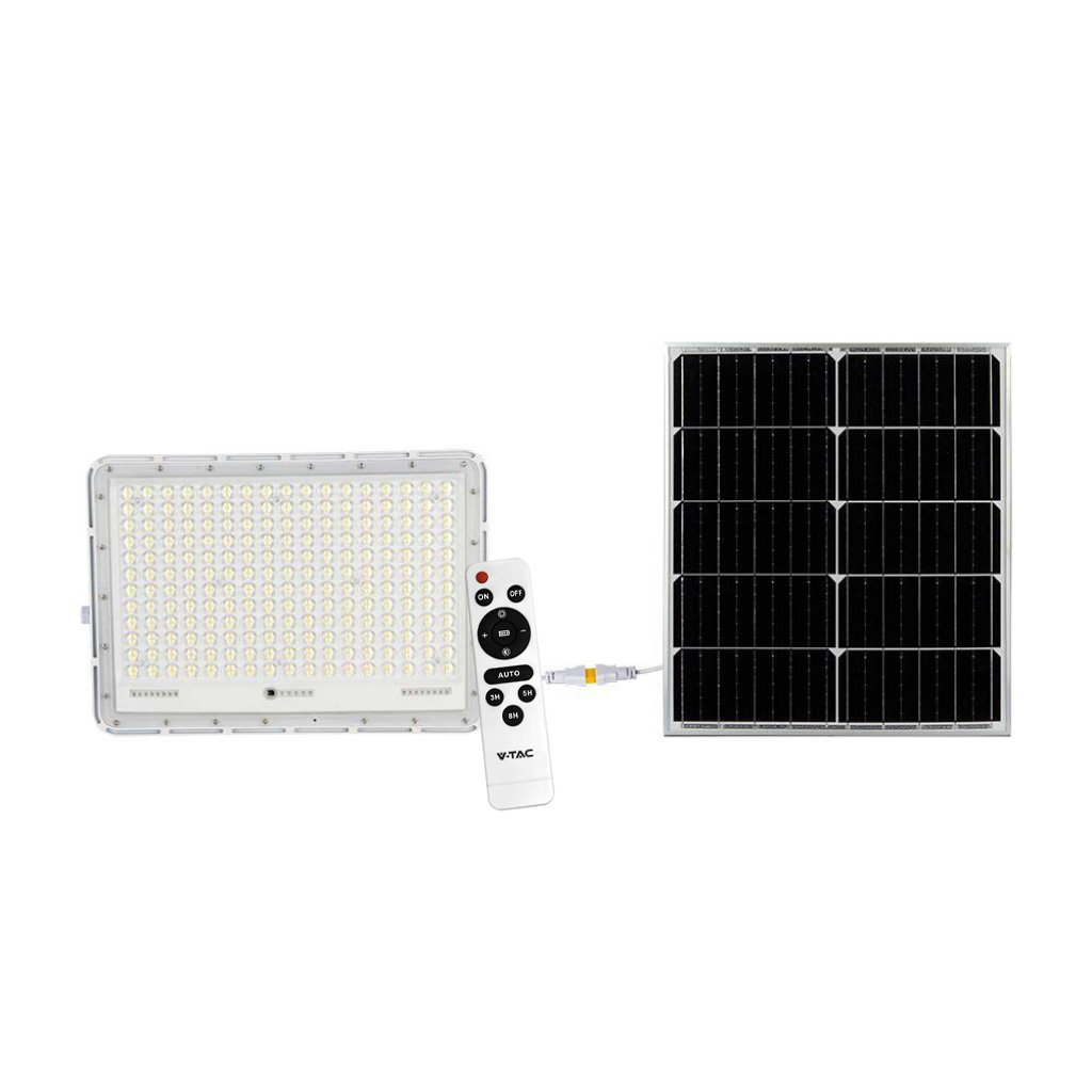 Projecteur LED solaire 30 W — IP65, 6400K
