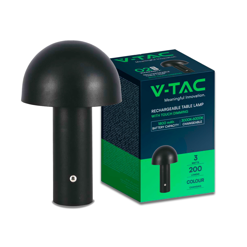 Lampe de table LED rechargeable 3 W — IP20, 3000K (VT-1047)