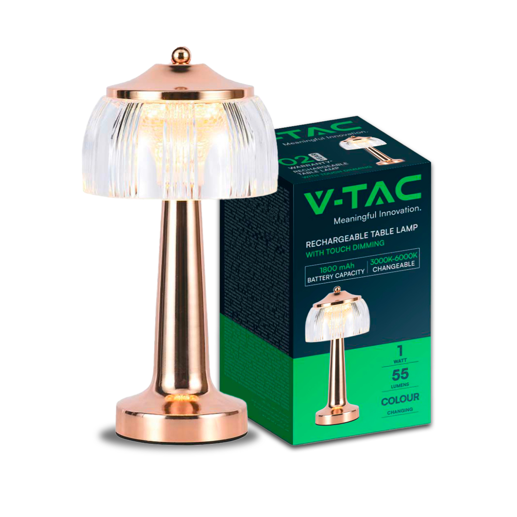 Lampe de table LED rechargeable 1 W — IP20, 3000K (VT-1048)