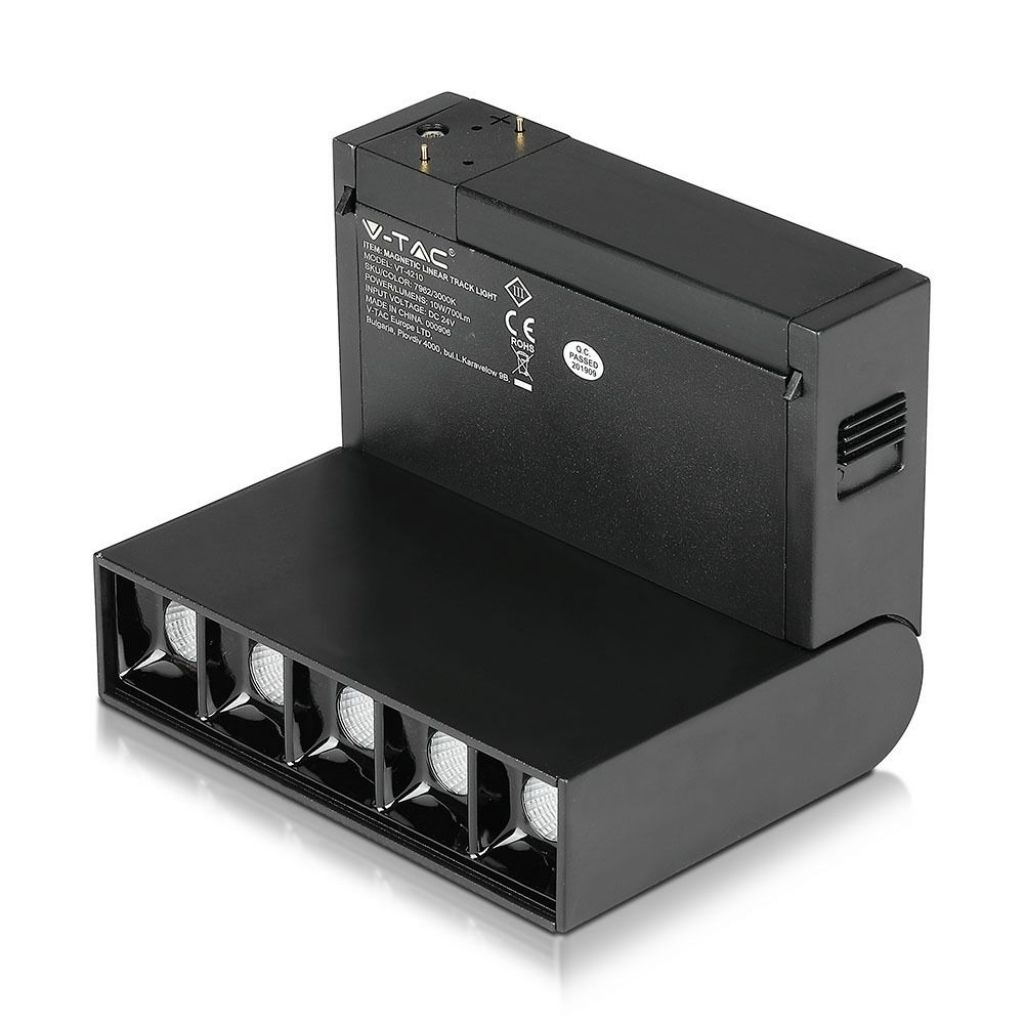 Spot LED sur rail magnétique 10 W — IP20, 4000K (VT-4210)