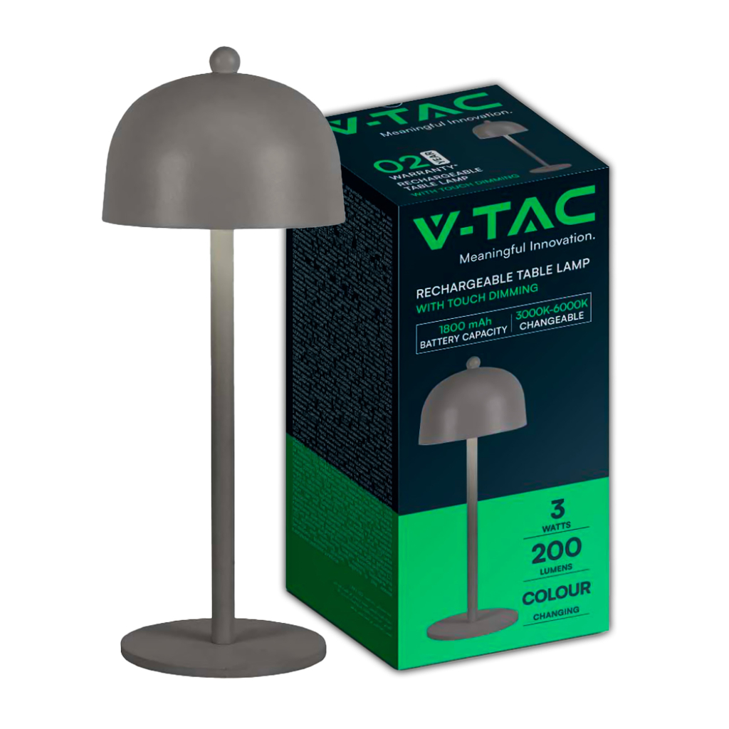Lampe de table LED rechargeable 3 W — IP20, 3000K (VT-1052)