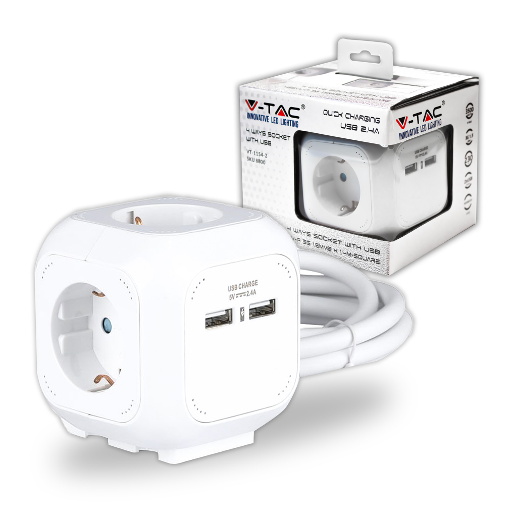 Multiprise et fiche électrique — IP20 (VT-1154-2)