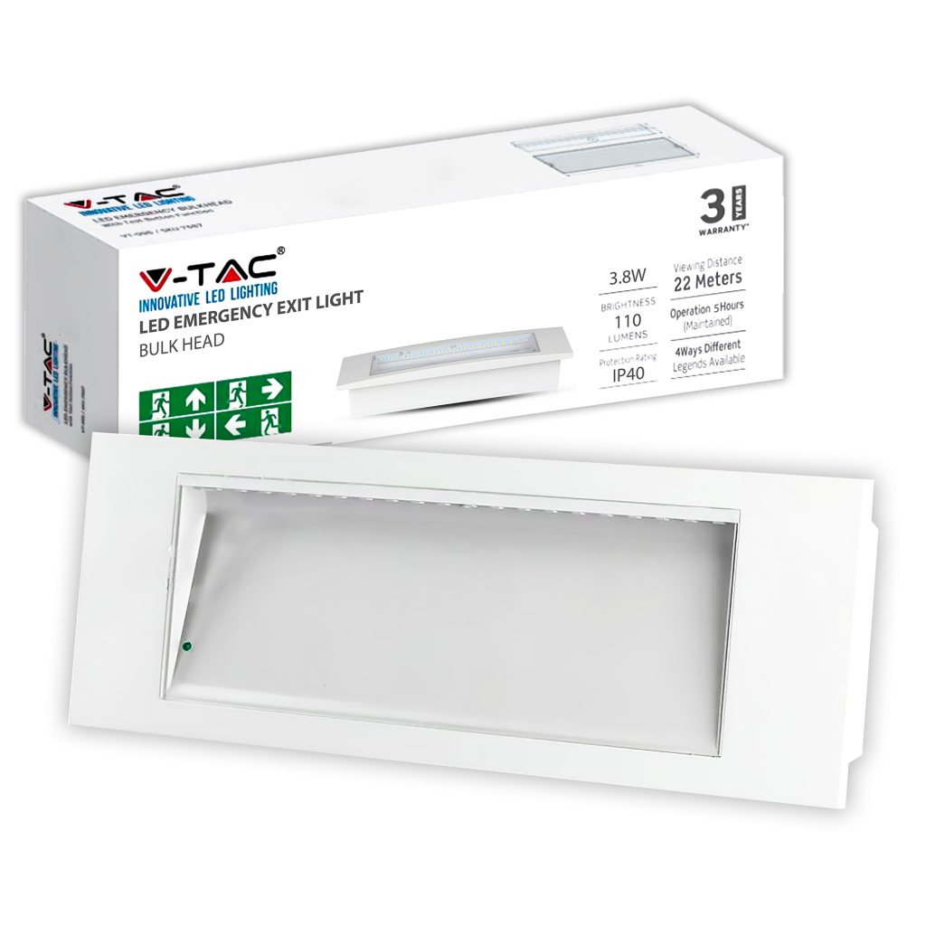 Bloc de secours LED encastrable 3,8 W — IP20, 6000K