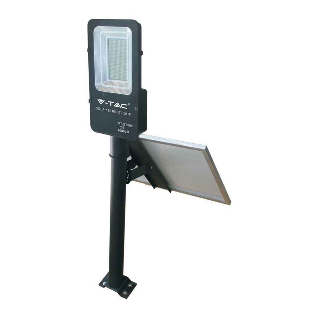Lampadaire routier LED solaire 50 W — IP65, 6000K (VT-ST200)