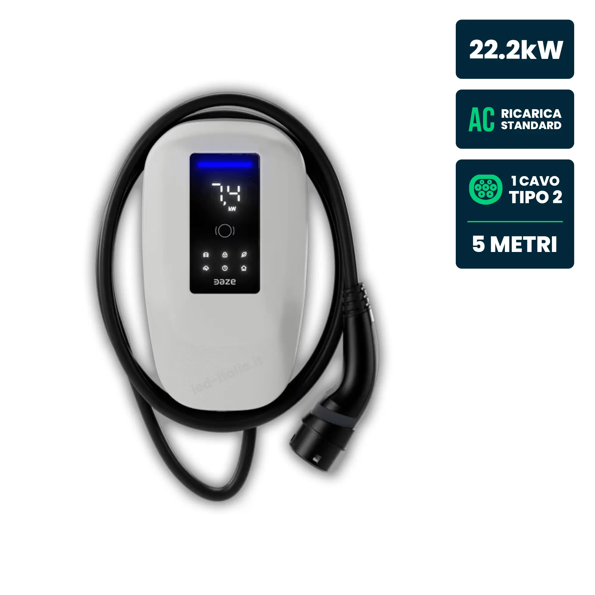 Borne de recharge véhicule électrique 22,2 kW — Home T