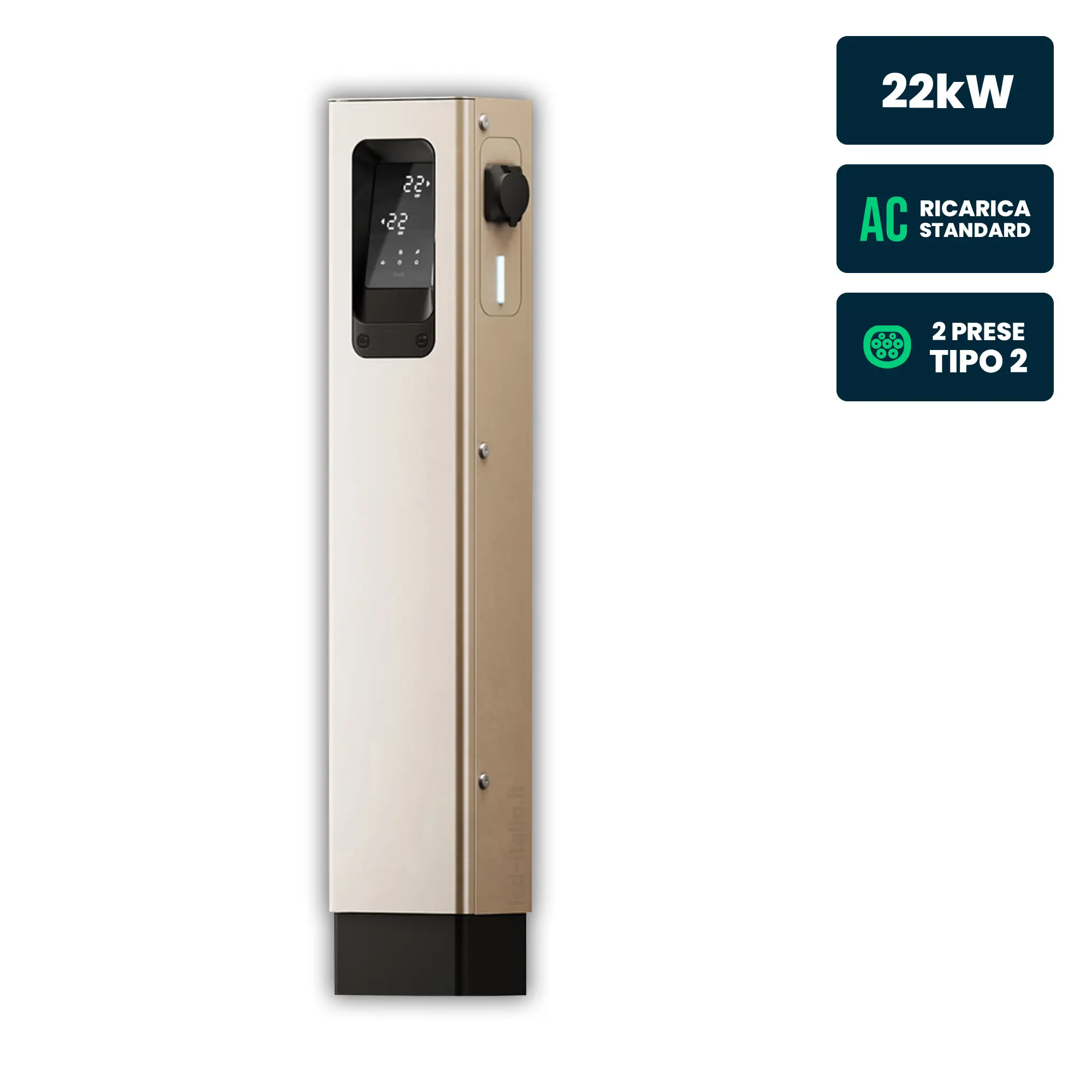 Borne de recharge véhicule électrique 22,2 kW — Triphasé (US01IT64TCP)