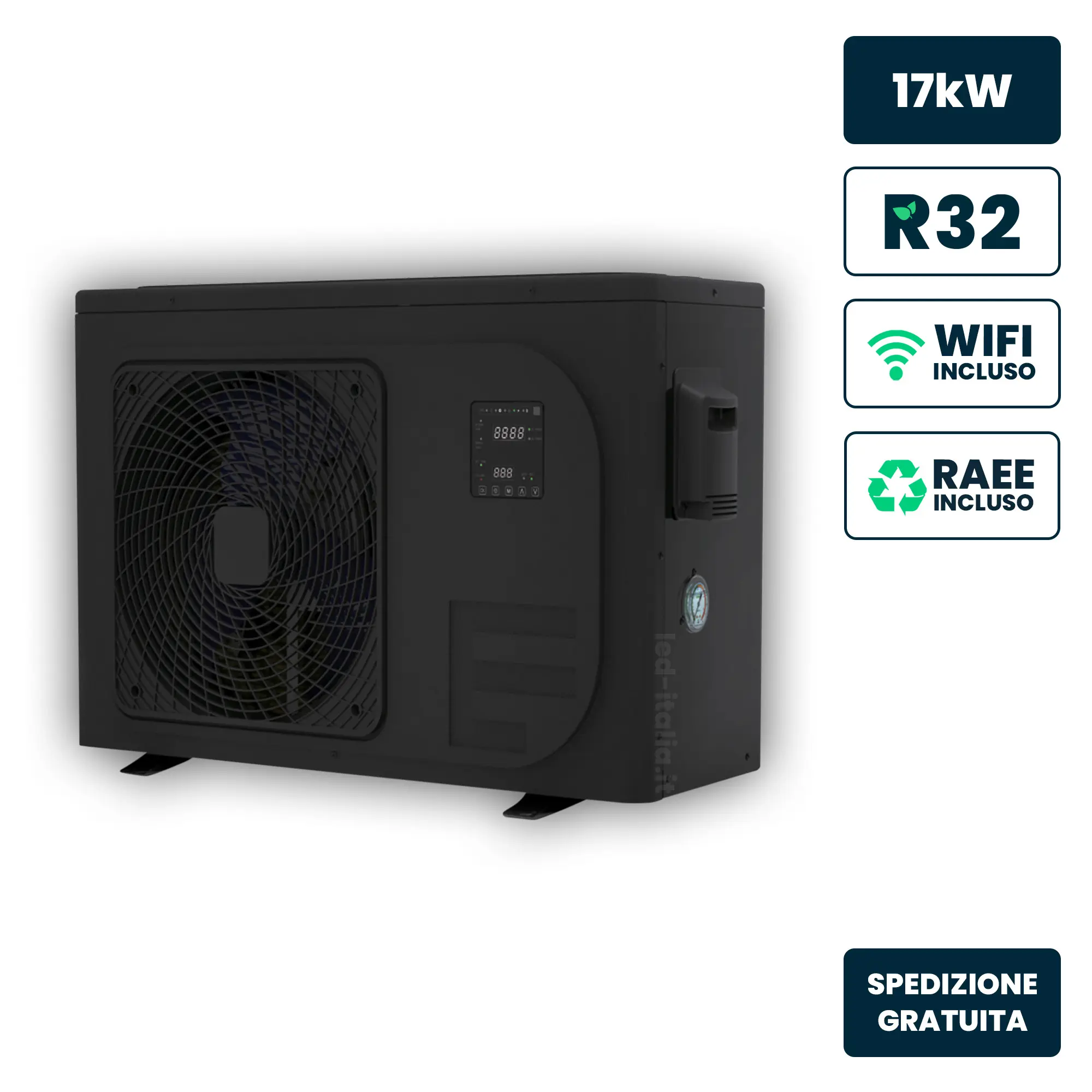 Climatiseur ou pompe à chaleur à assistance solaire 17 kW — R32